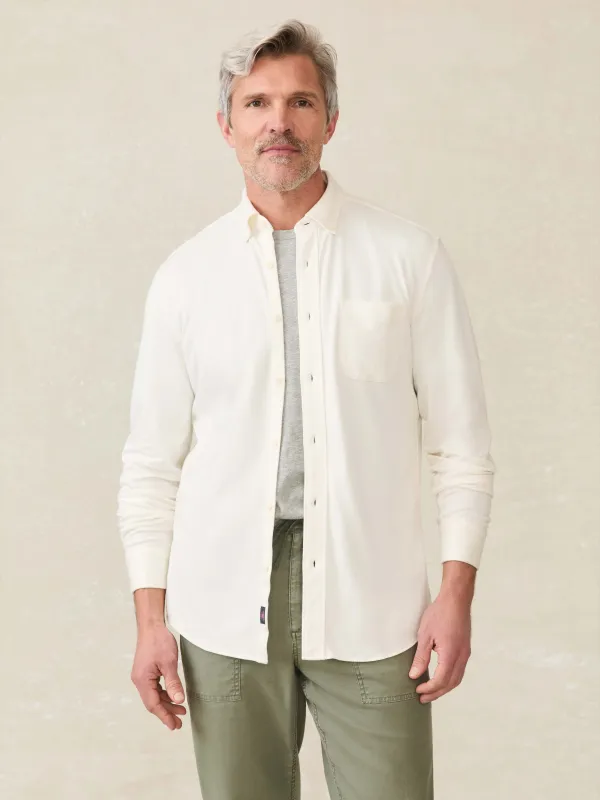 Coastline Knit Shirt - Whitewall sold by Faherty