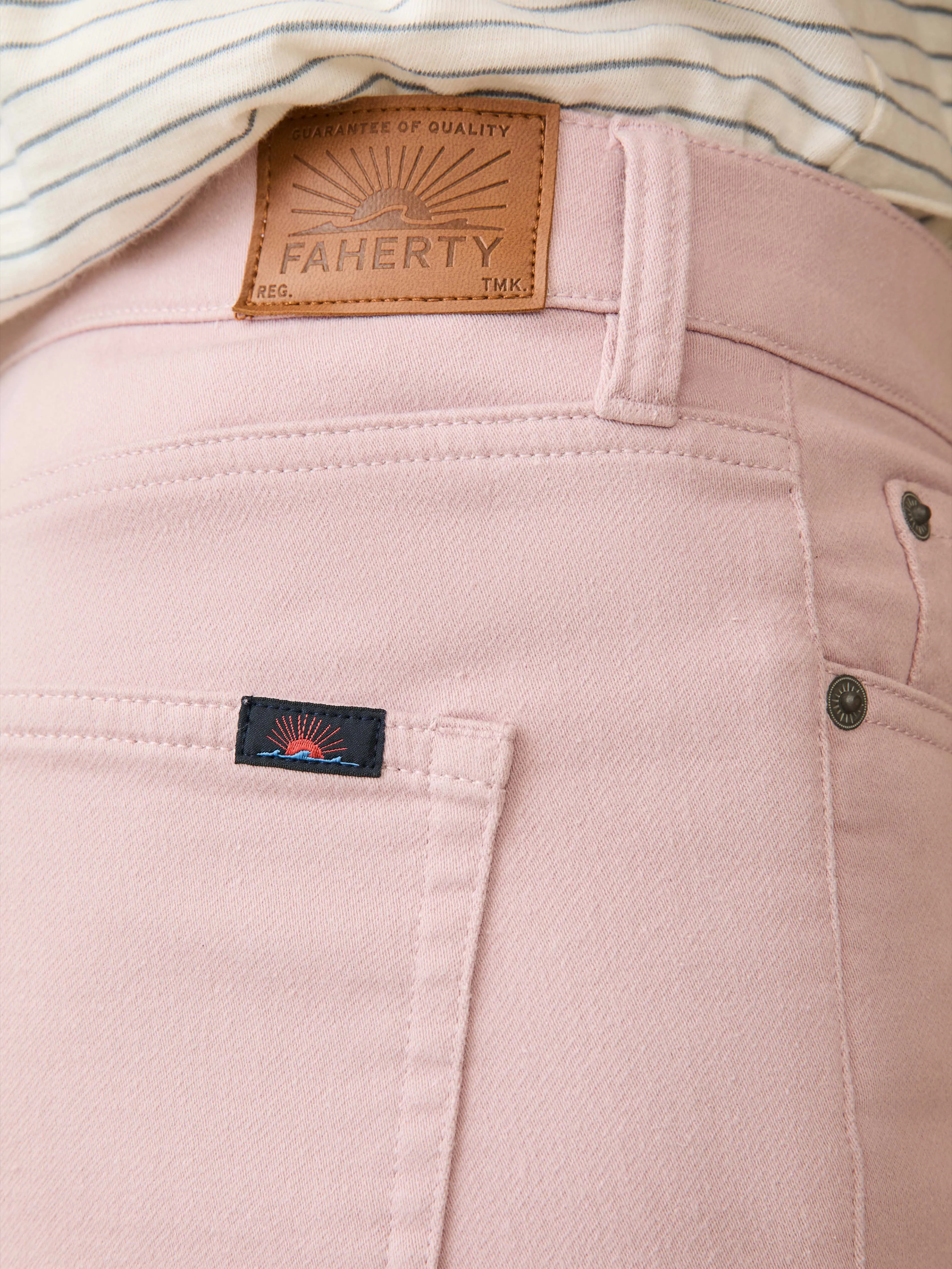 Stretch Terry 5-Pocket Pant - Spring Quartz sold by Faherty product image thumbnail 2
