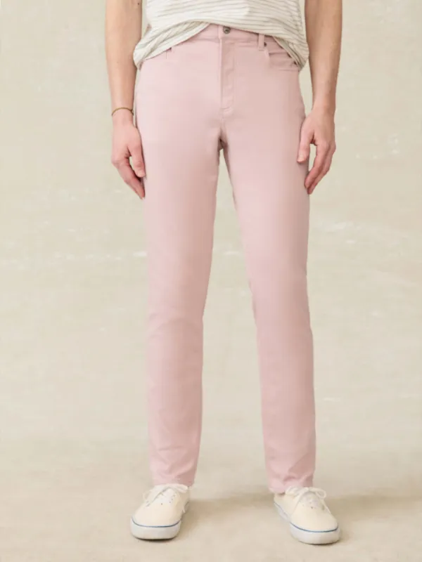 Stretch Terry 5-Pocket - Spring Quartz sold by Faherty