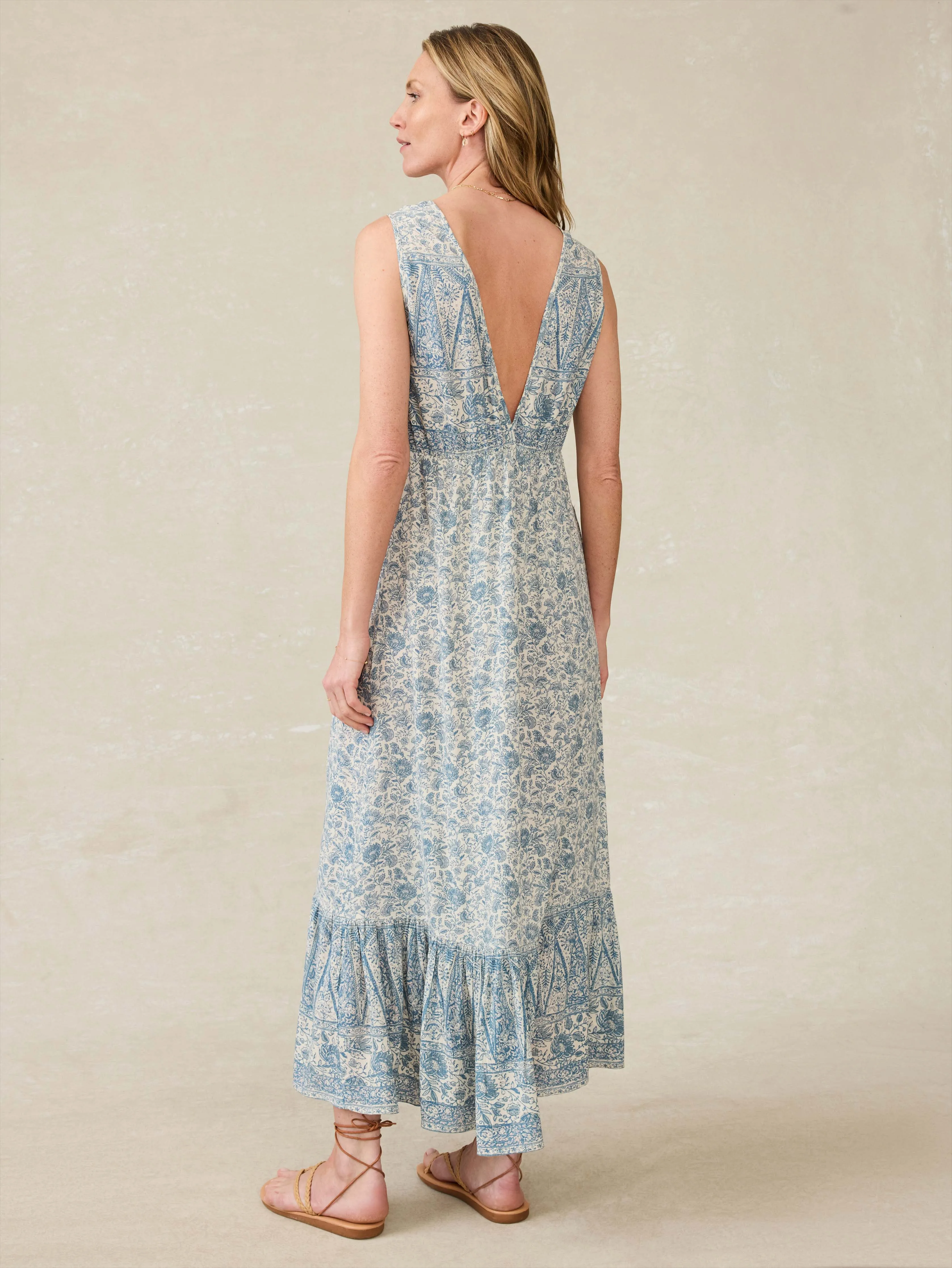 Eden Dress - Blue Water Floral sold by Faherty product image thumbnail 4