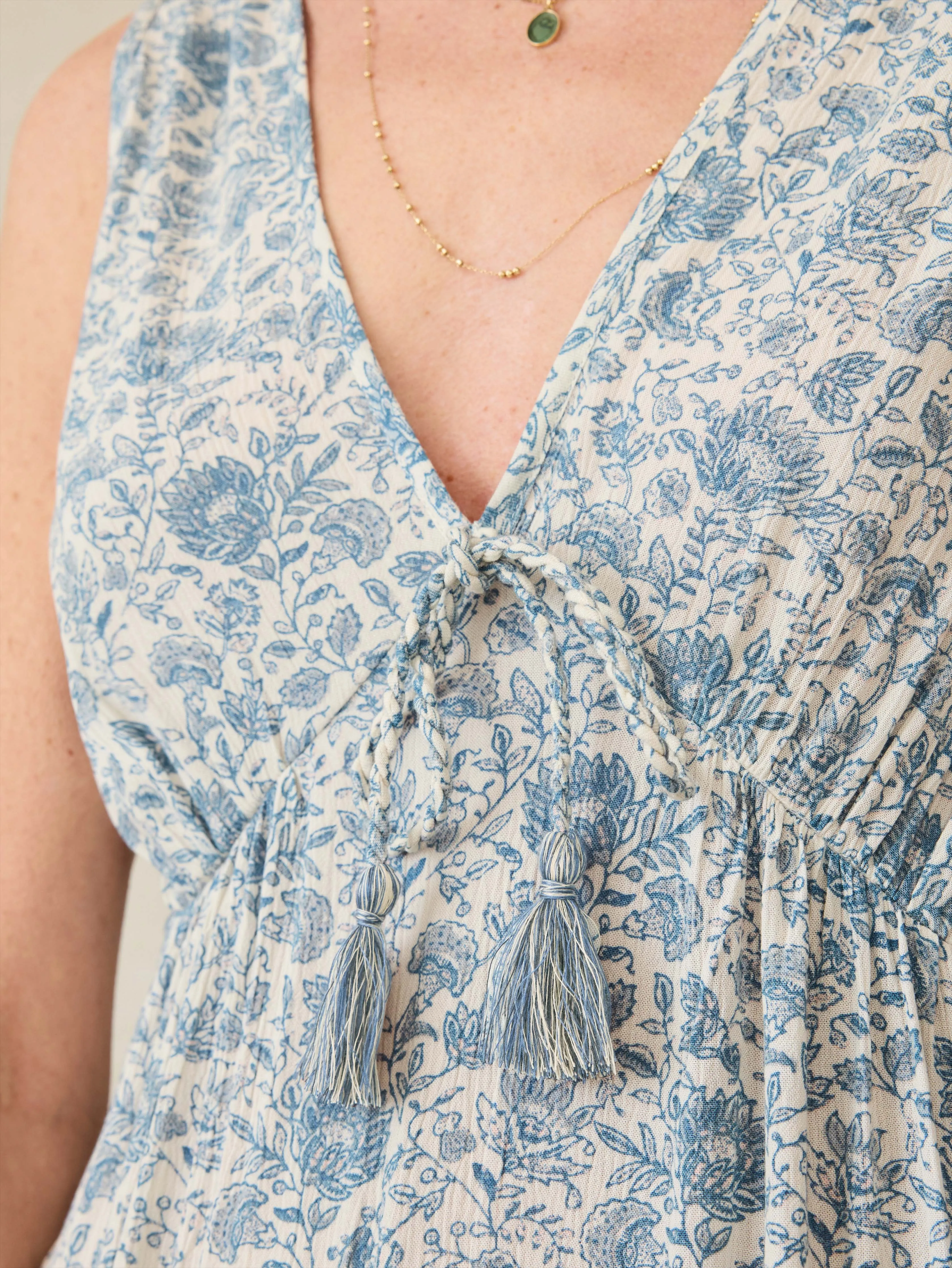 Eden Dress - Blue Water Floral sold by Faherty product image thumbnail 2