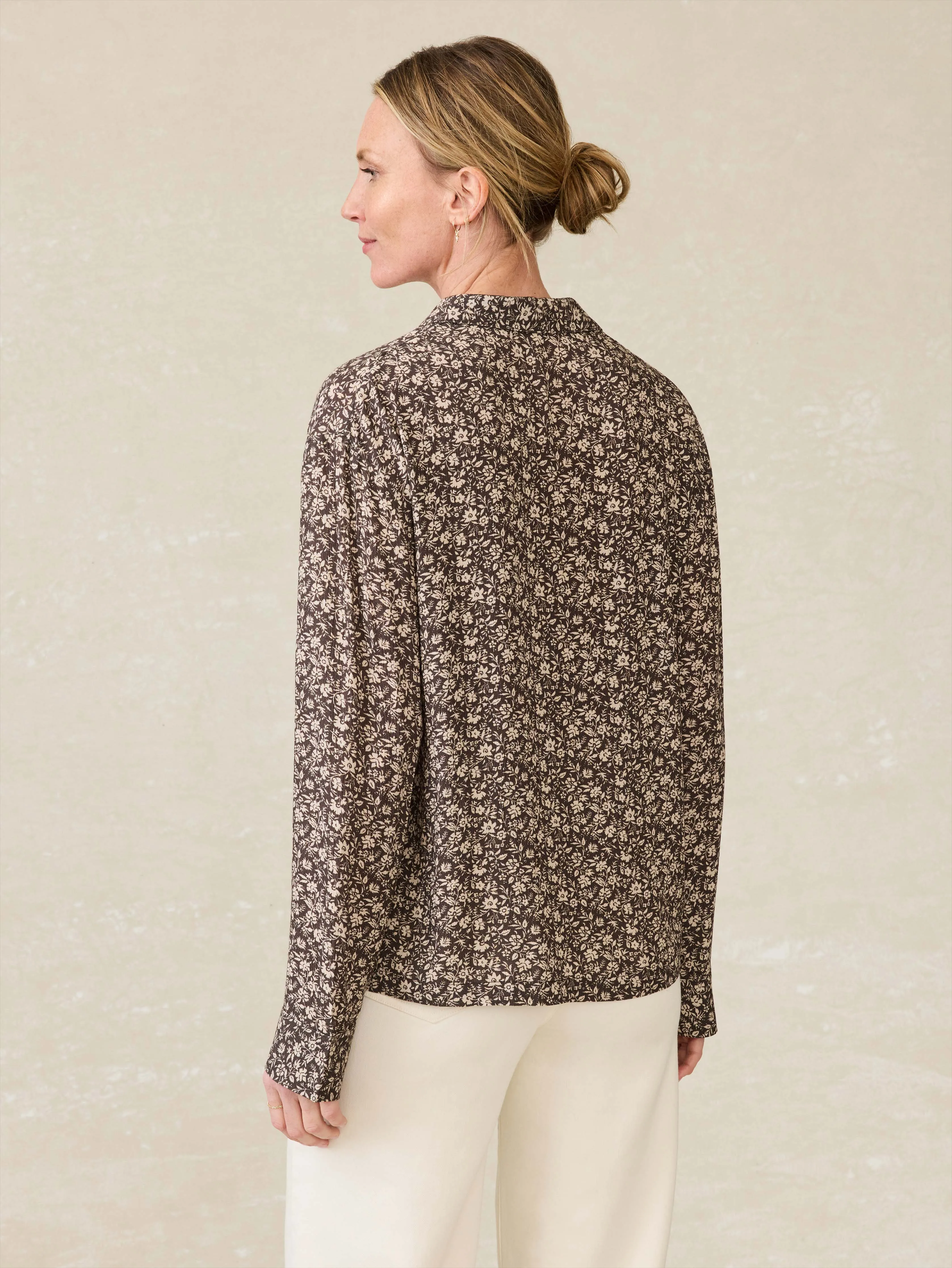 Cabana Long-Sleeve Shirt - Charcoal Woodstock Floral sold by Faherty product image thumbnail 2