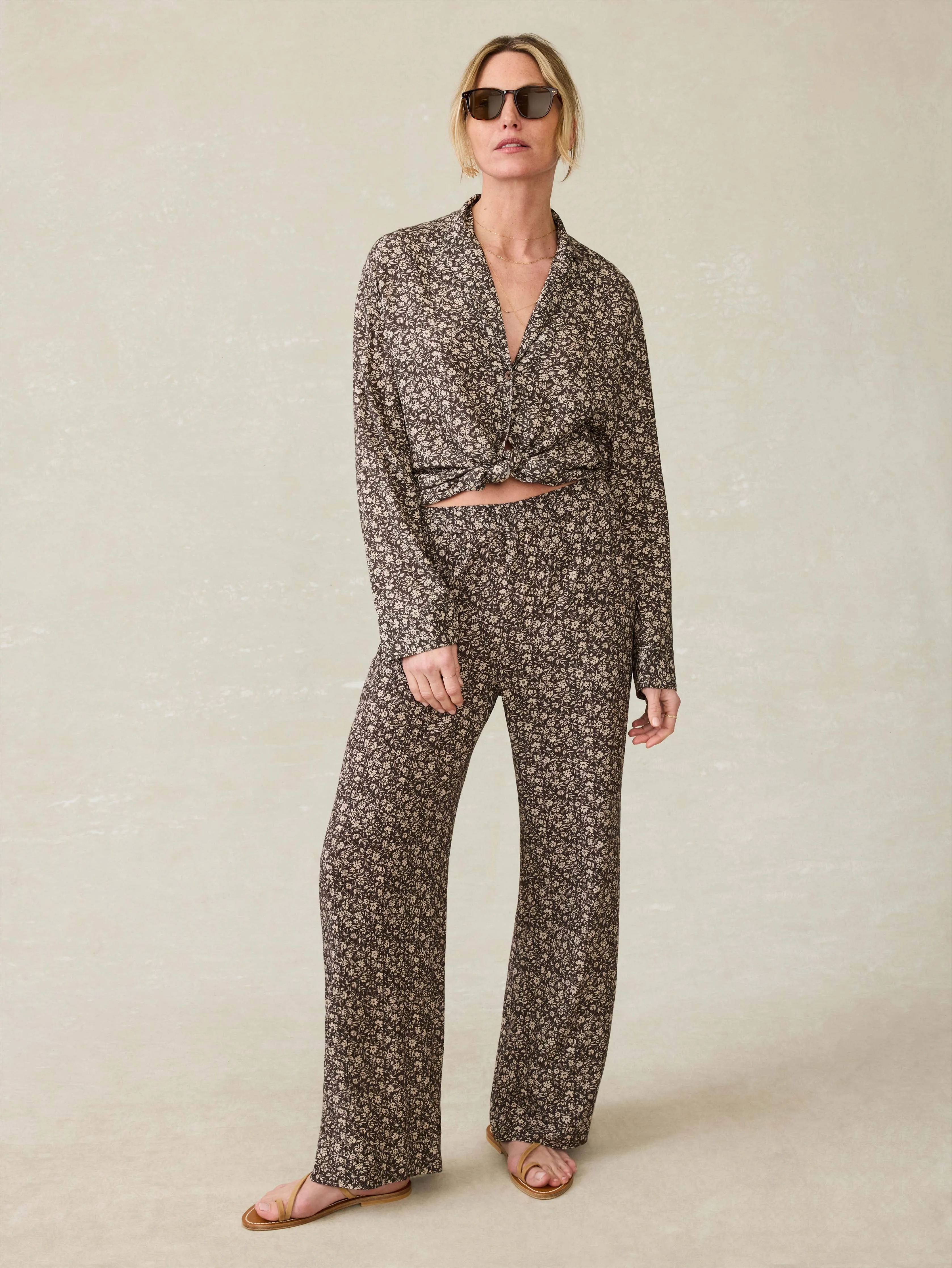 Cabana Long-Sleeve Shirt - Charcoal Woodstock Floral sold by Faherty product image thumbnail 4
