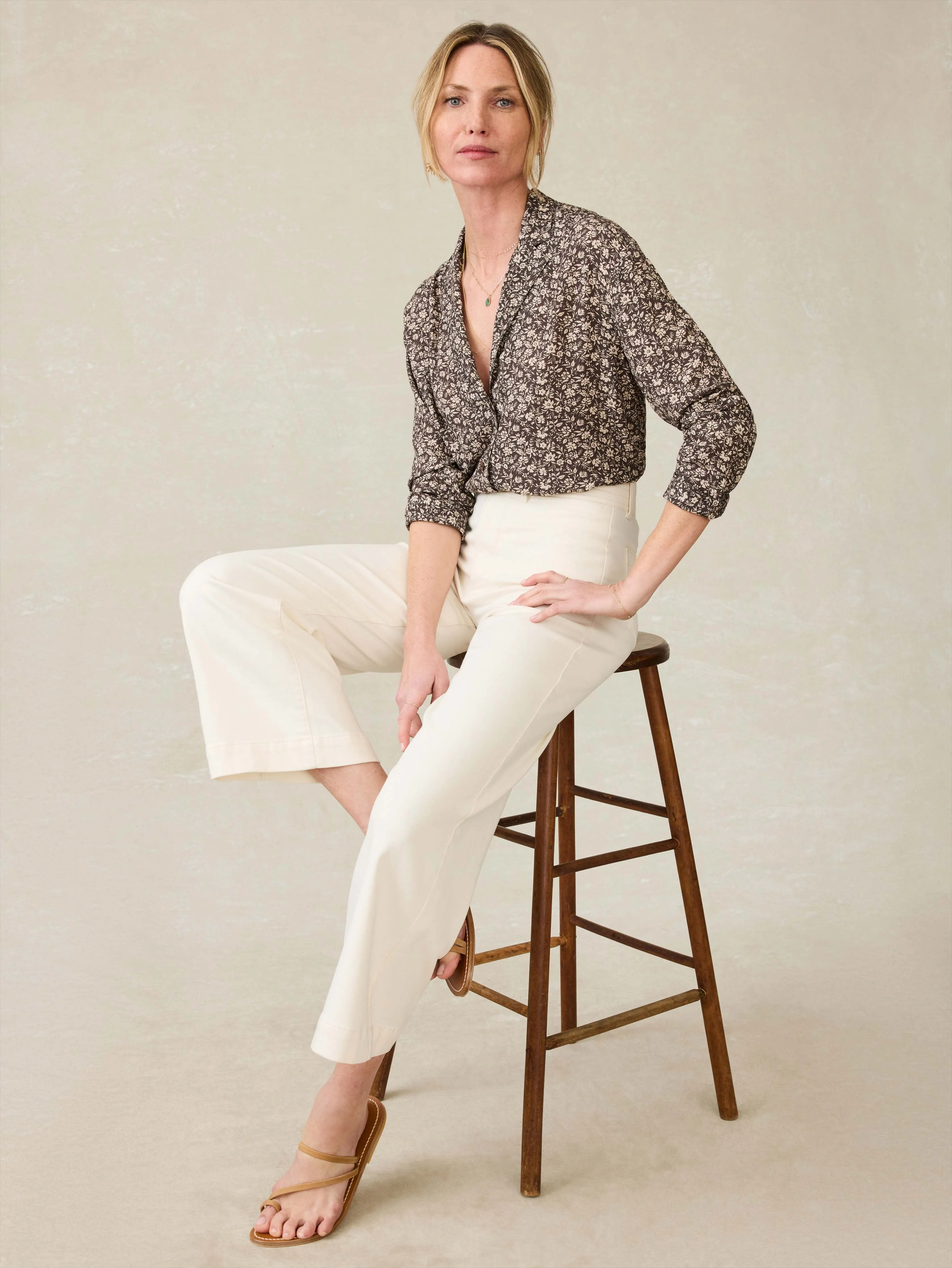 Cabana Long-Sleeve Shirt - Charcoal Woodstock Floral sold by Faherty product image thumbnail 5