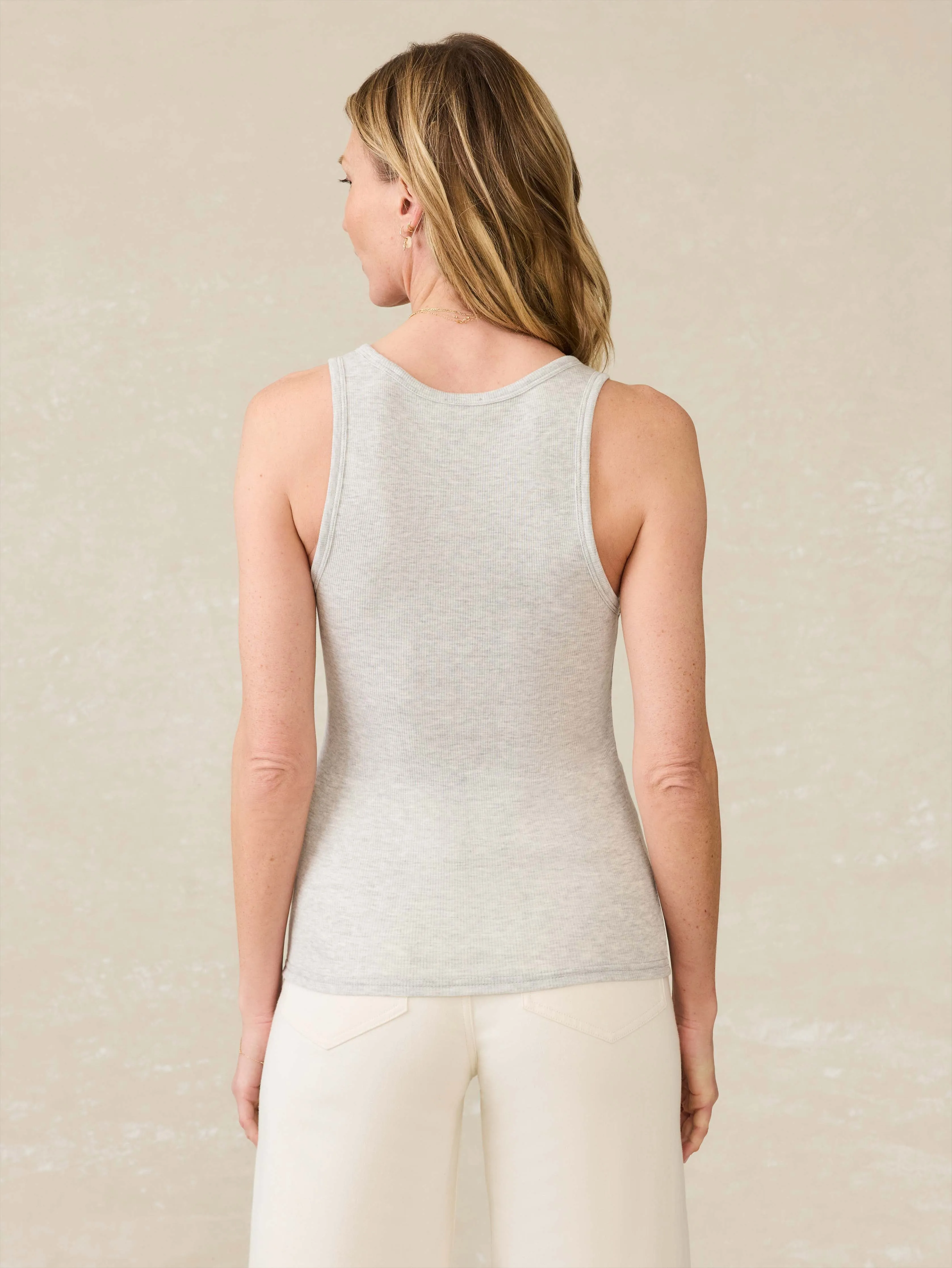 Featherweight Freestyle Tank - Light Grey Heather sold by Faherty product image thumbnail 3