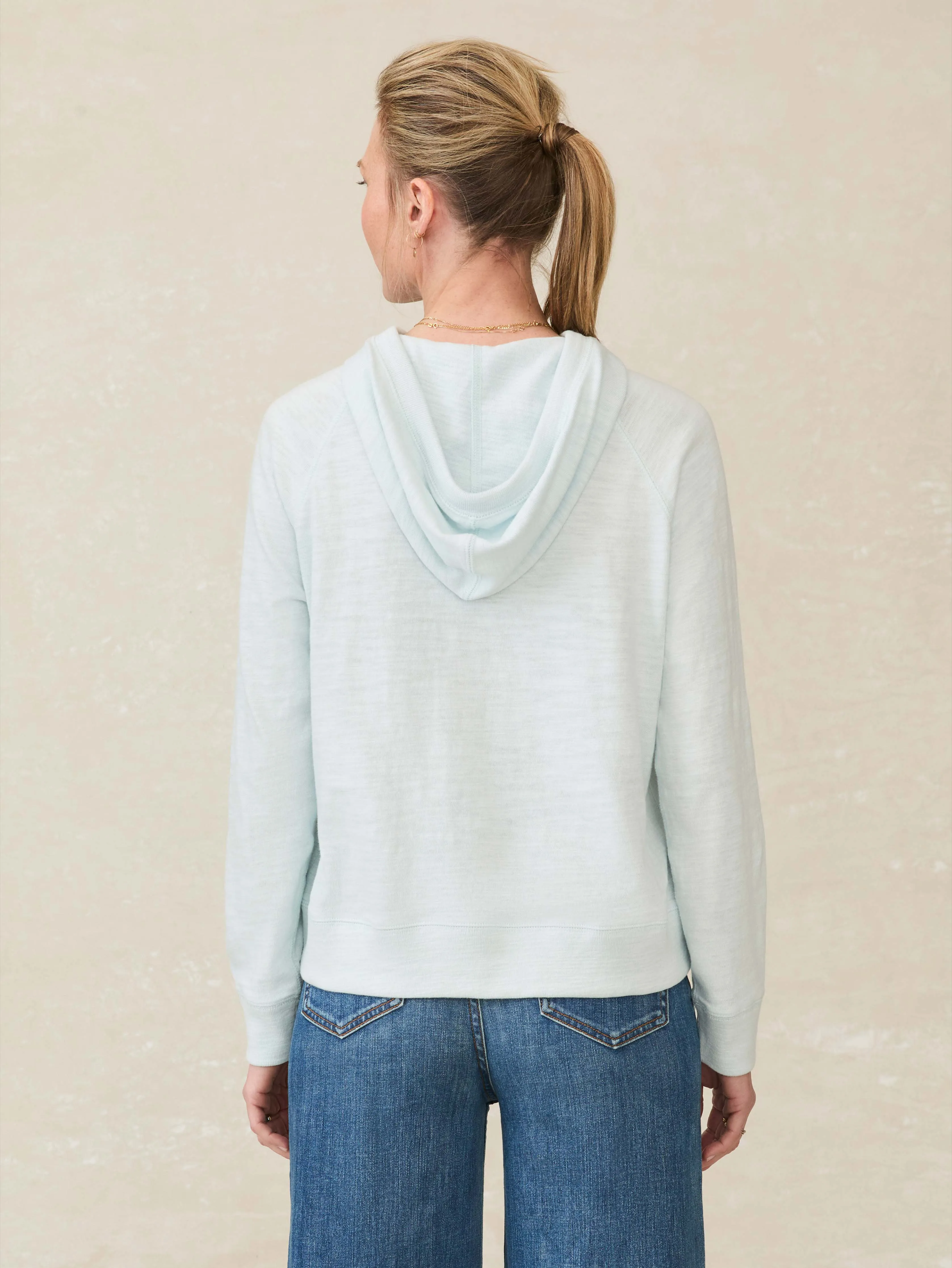 Sunwashed Organic Hoodie - Sky sold by Faherty product image thumbnail 3