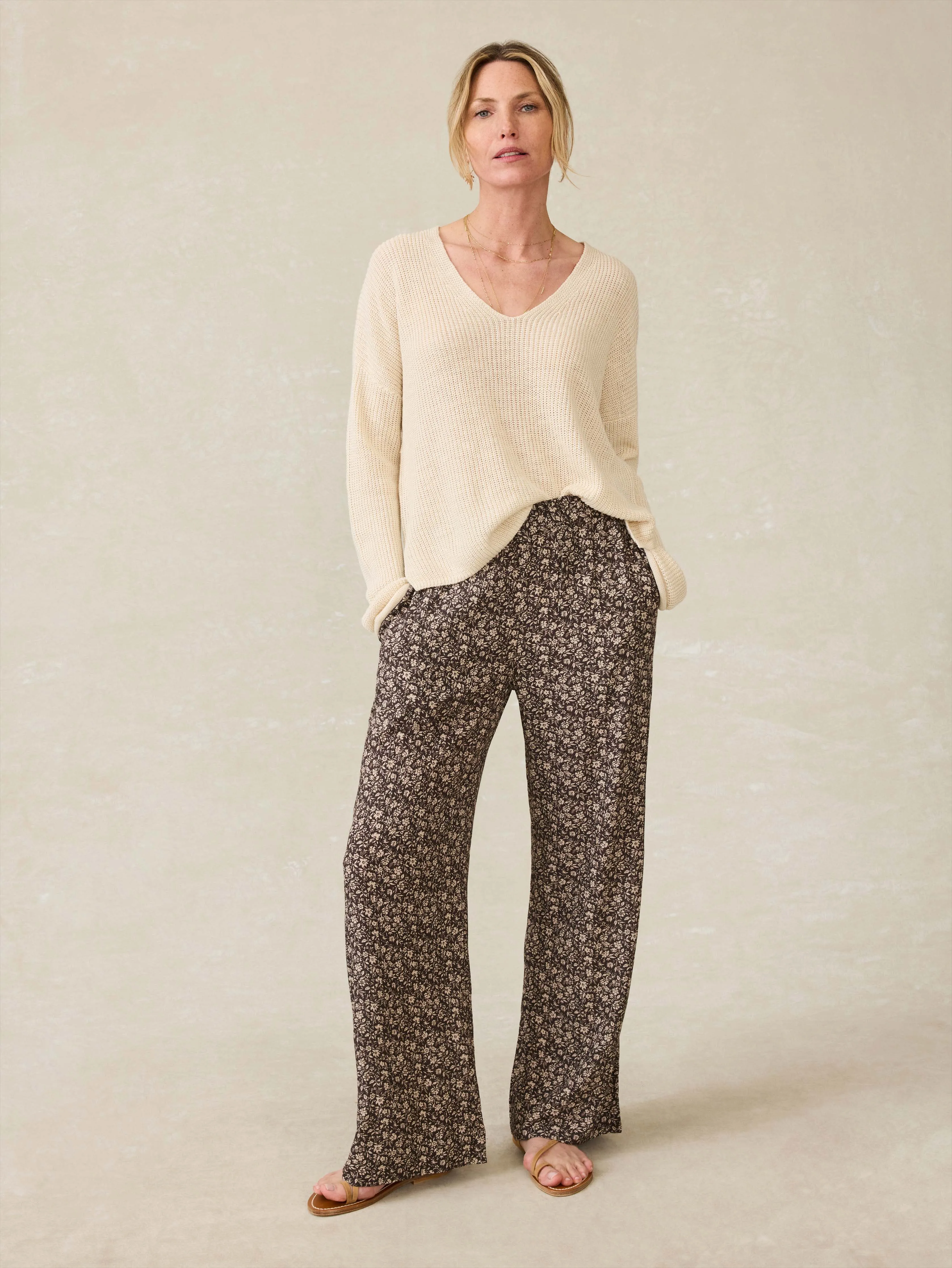 Cabana Pant - Charcoal Woodstock Floral sold by Faherty product image thumbnail 5