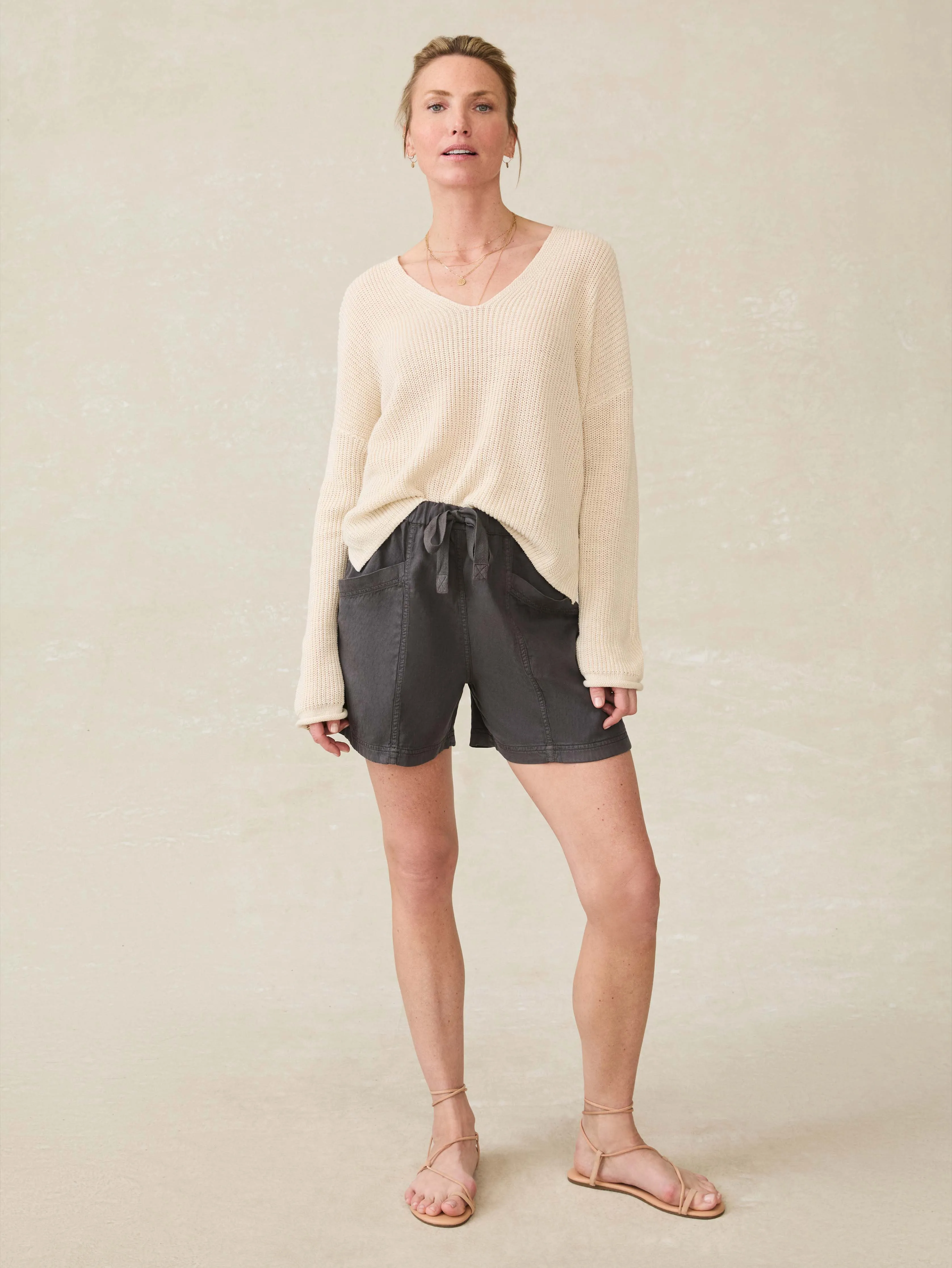 Topanga Drape Short - Washed Black sold by Faherty product image thumbnail 5