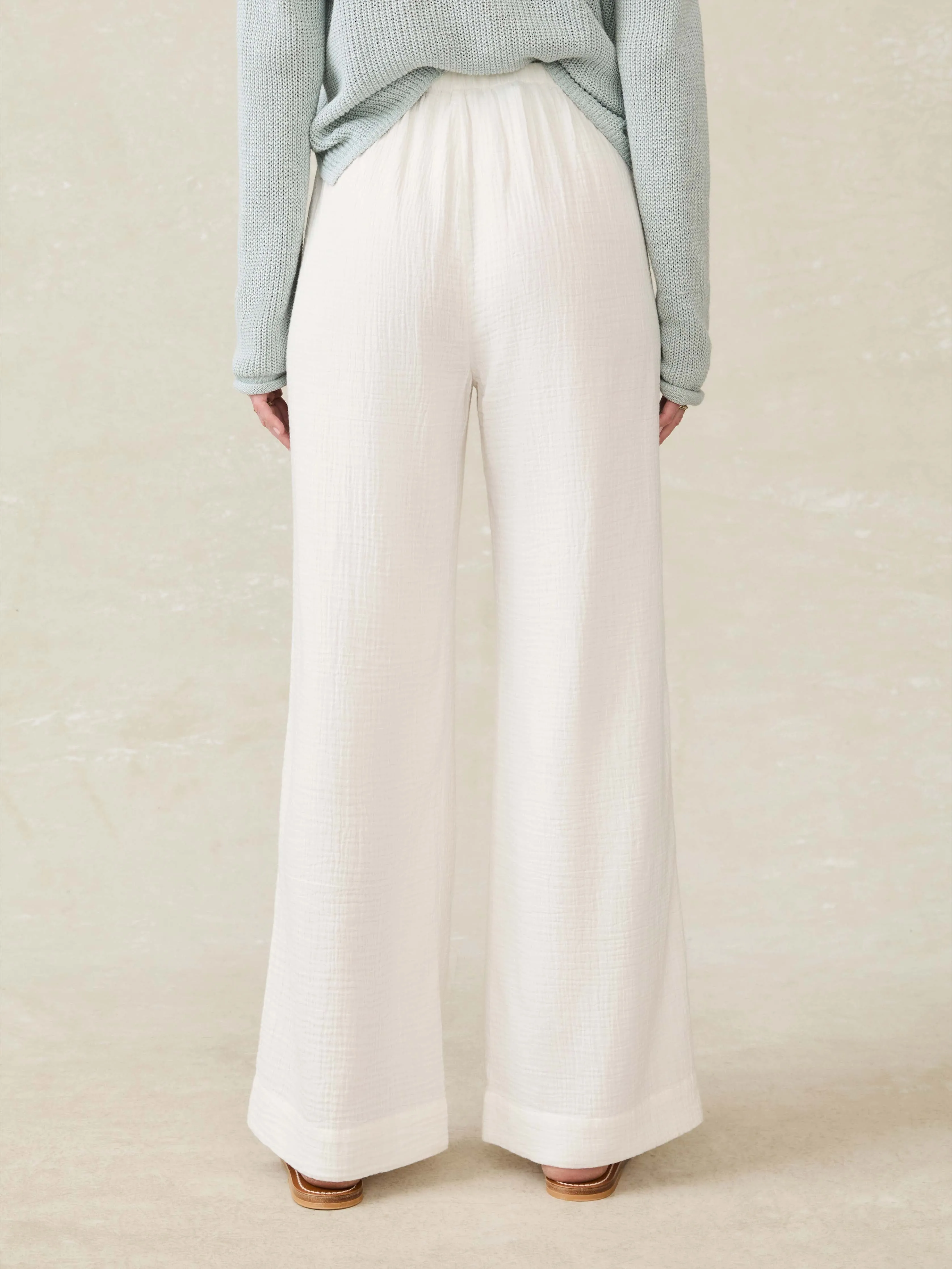 Laidback Gauze Pant - White sold by Faherty product image thumbnail 3