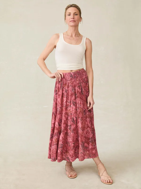 Woodstock Skirt - Island Breeze Floral sold by Faherty