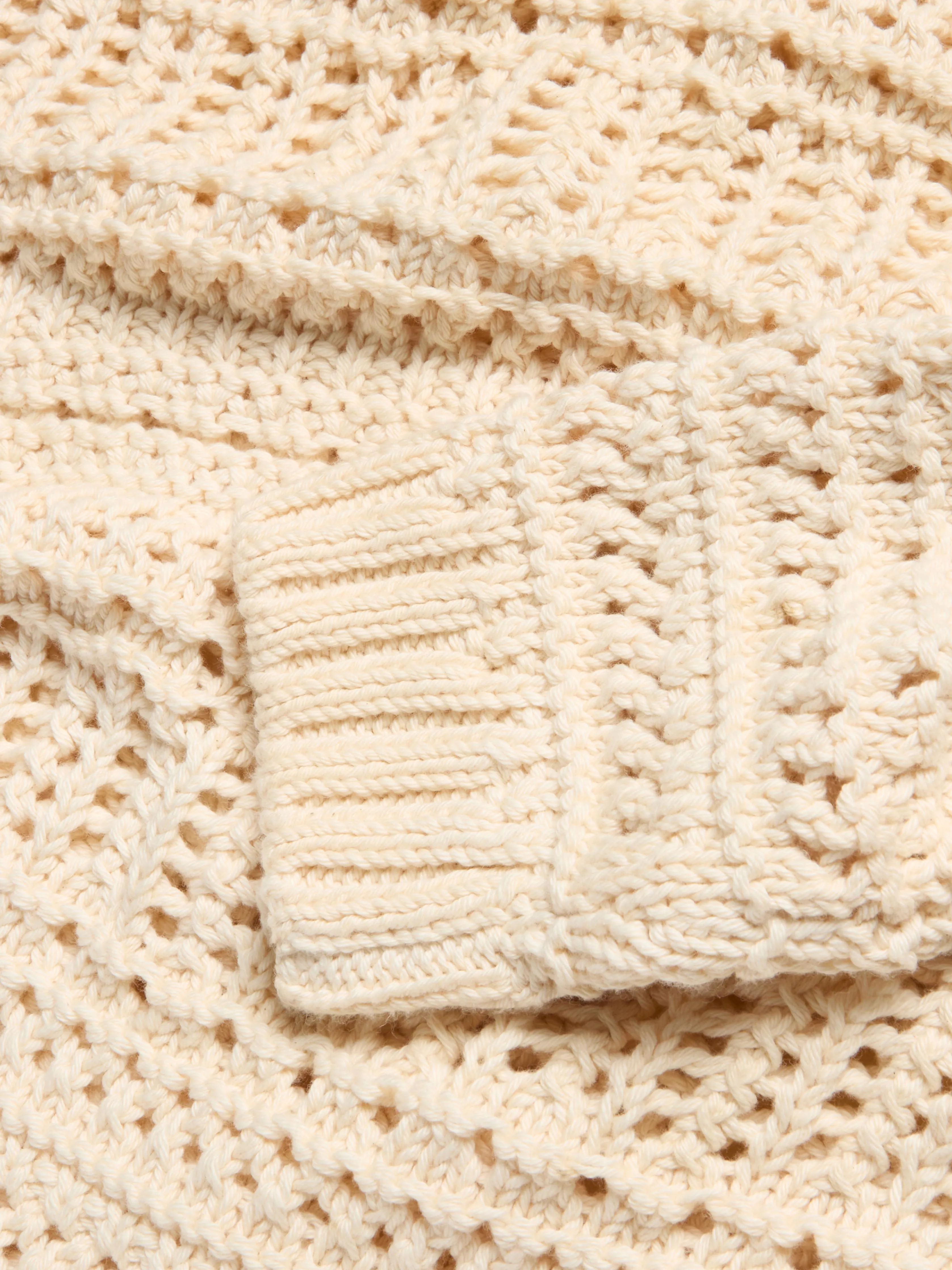 Whitecap Crochet Sweater - Cream sold by Faherty product image thumbnail 2