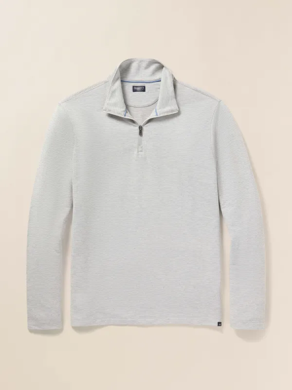 Movement™ Quarter Zip - Grey Cove Stripe sold by Faherty