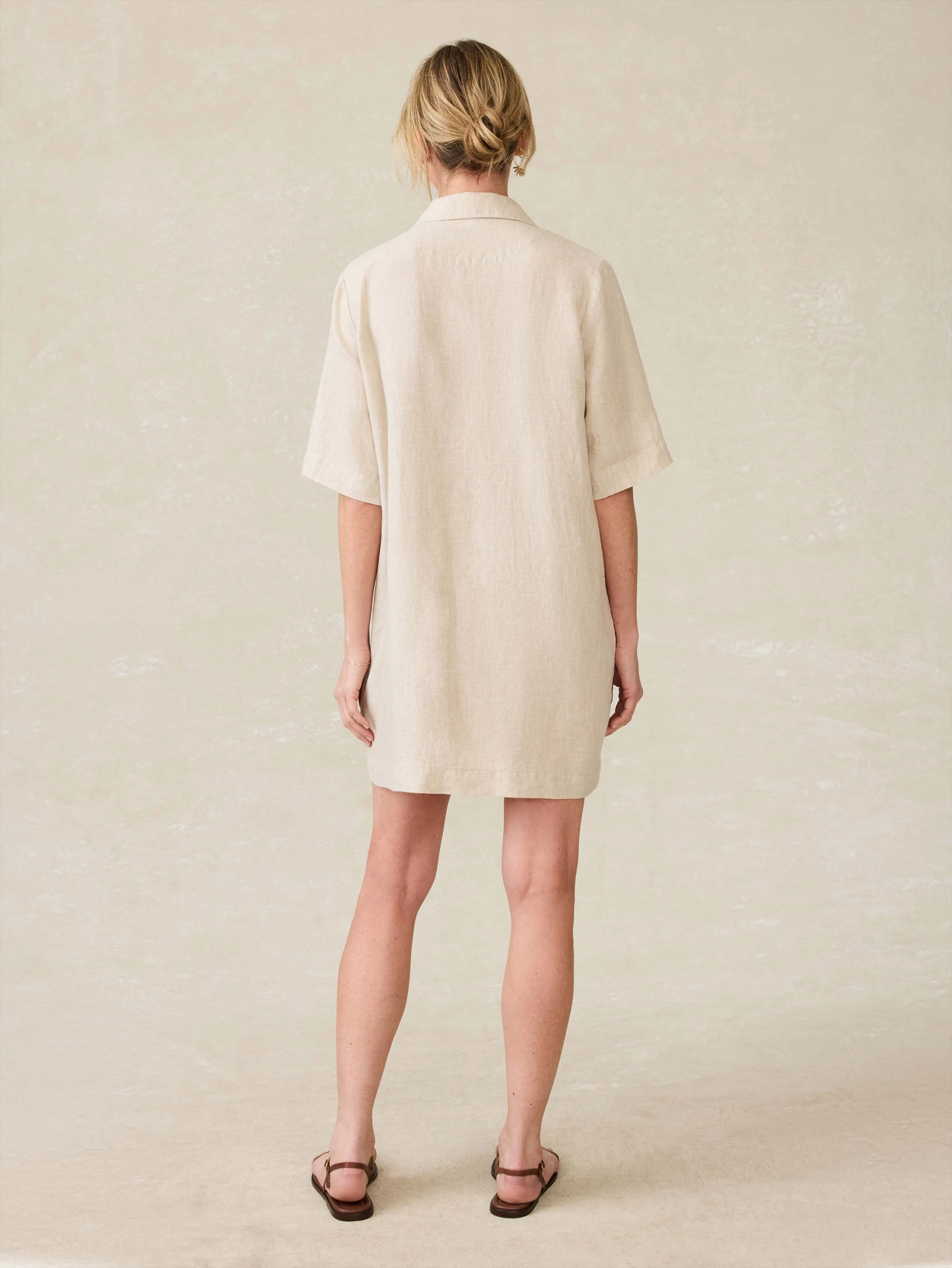 Paradise Point Linen Dress - Flax sold by Faherty product image thumbnail 5