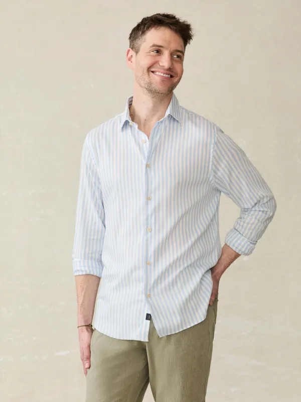 Movement™ Monterey Shirt - Blue Cape Stripe sold by Faherty