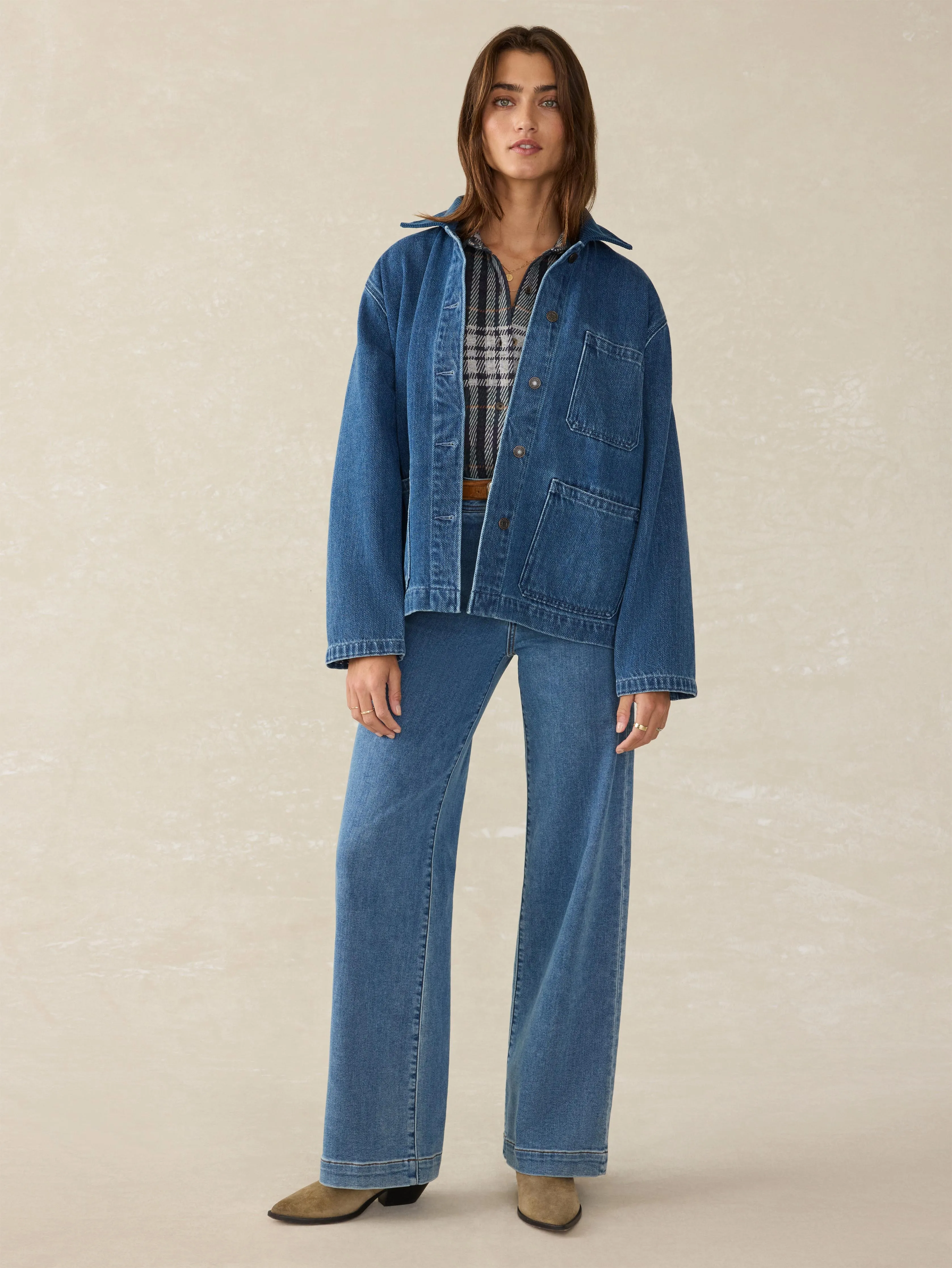 High Ridge Twill Studio Jacket - Night Waves Wash sold by Faherty product image thumbnail 5