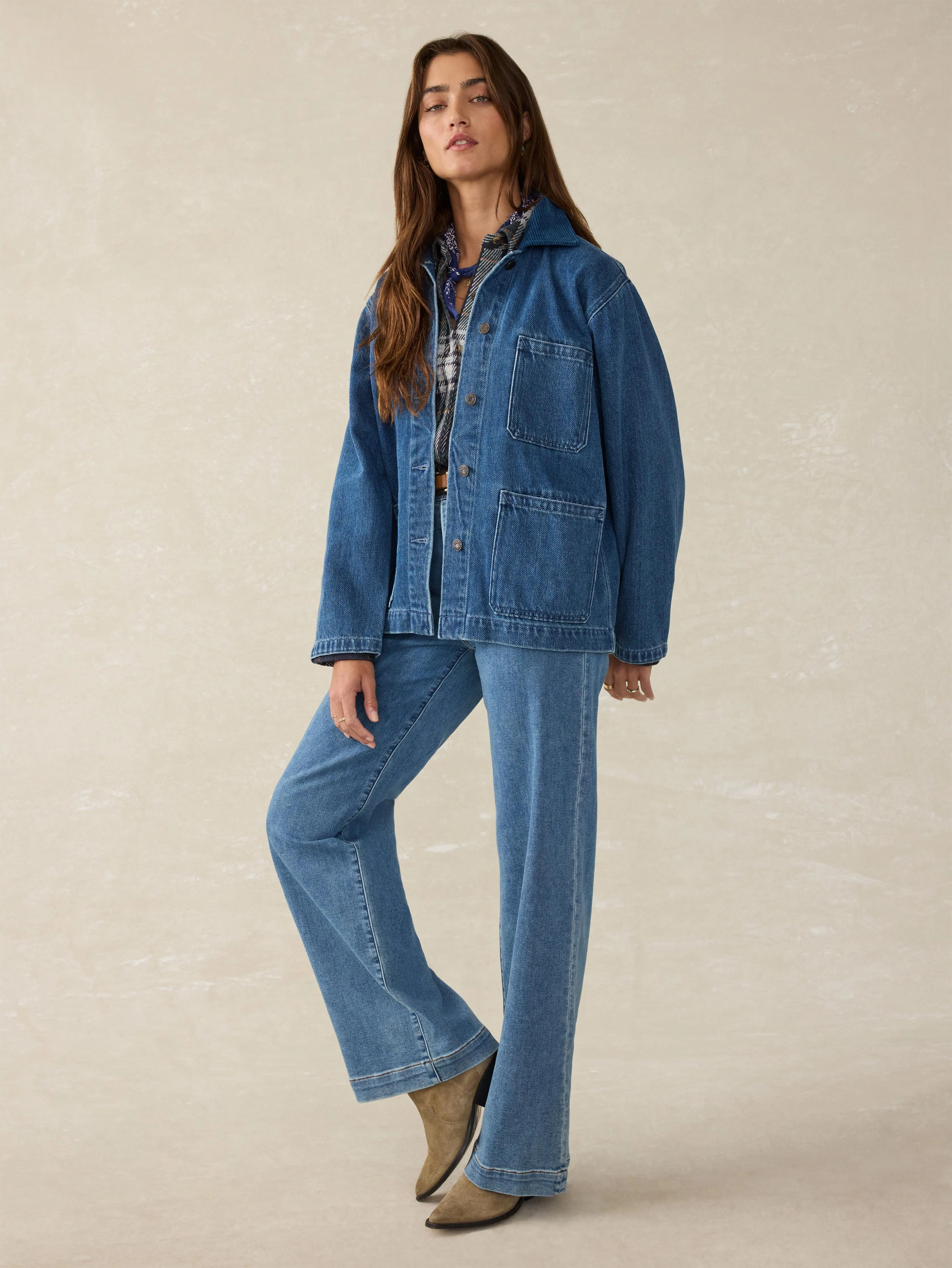 High Ridge Twill Studio Jacket - Night Waves Wash sold by Faherty product image thumbnail 3