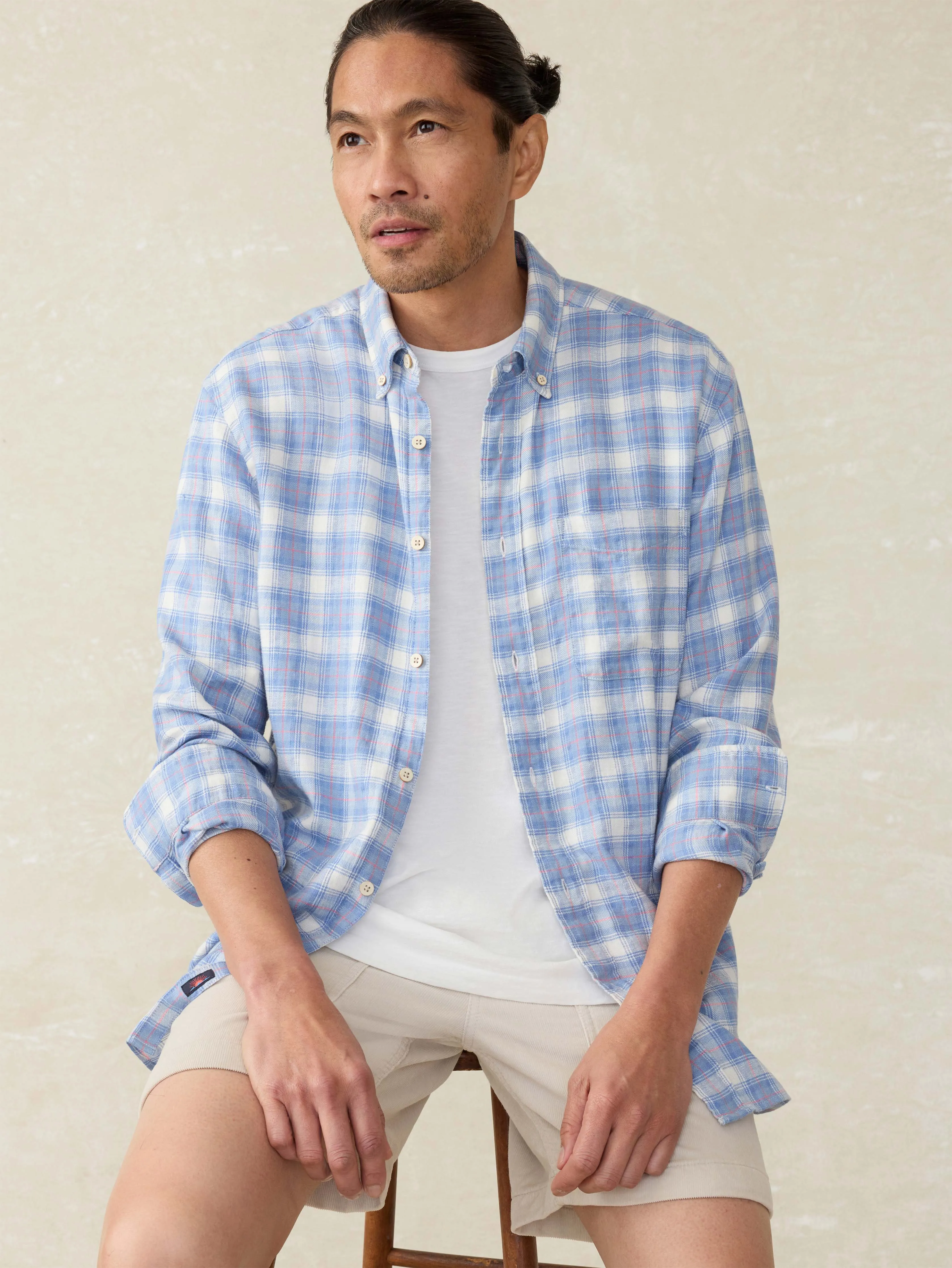 Long-Sleeve Breeze Shirt - Bristol Harbor Plaid sold by Faherty product image thumbnail 4