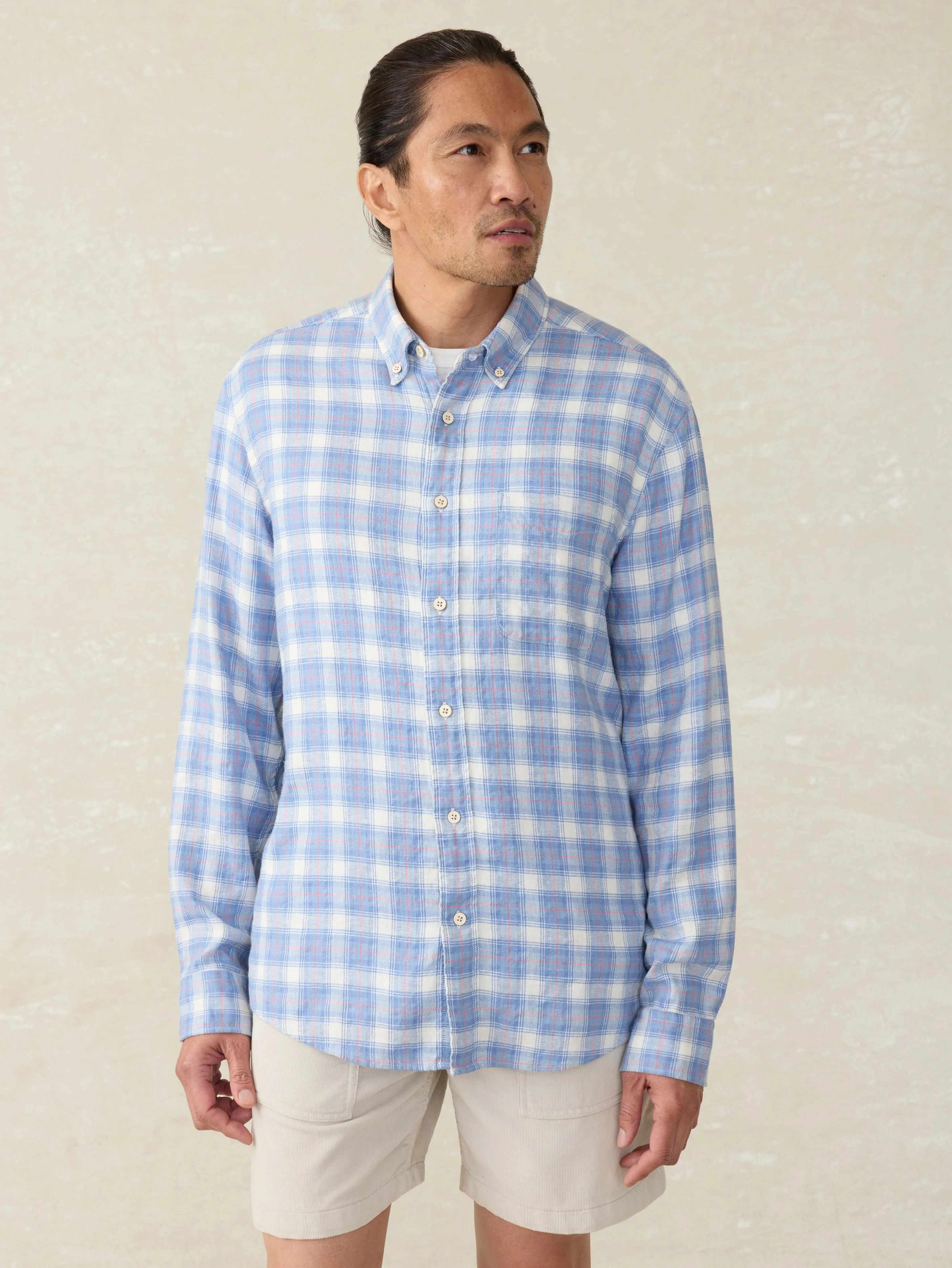 Long-Sleeve Breeze Shirt - Bristol Harbor Plaid sold by Faherty