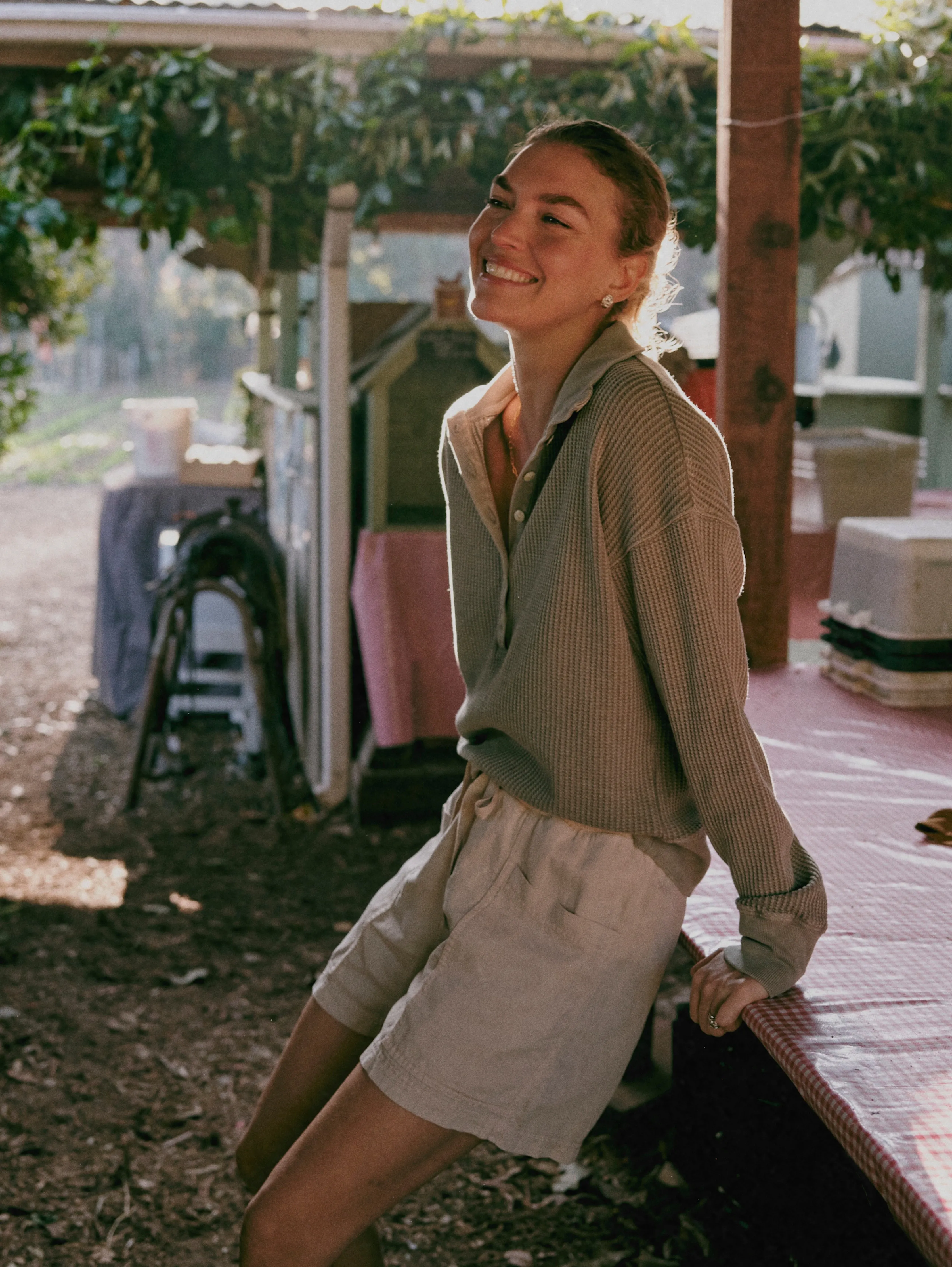 Topanga Drape Short - Wheaten sold by Faherty product image thumbnail 2