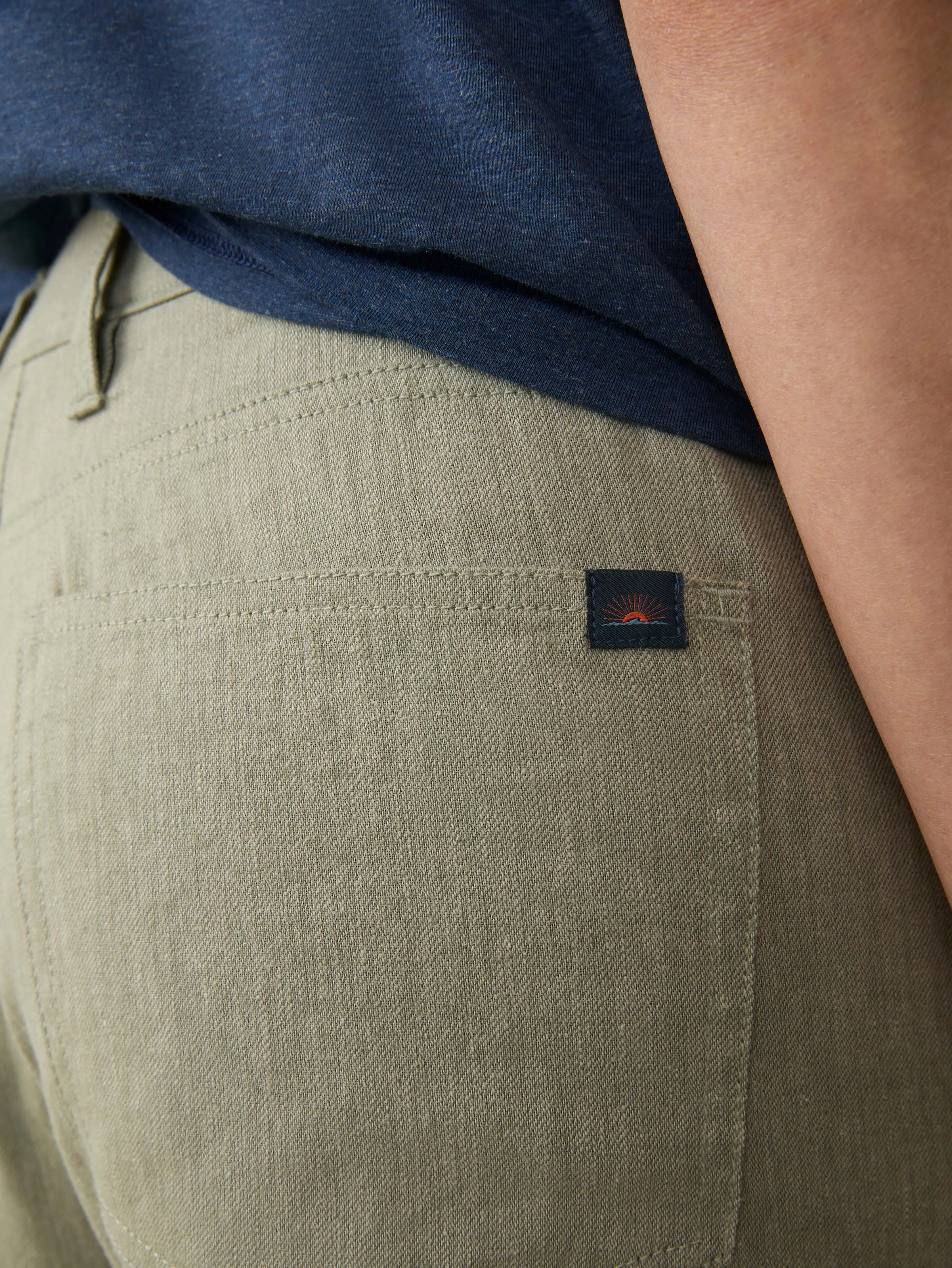 Movement™ Linen 5-Pocket Pant - Sage Cliff sold by Faherty product image thumbnail 2