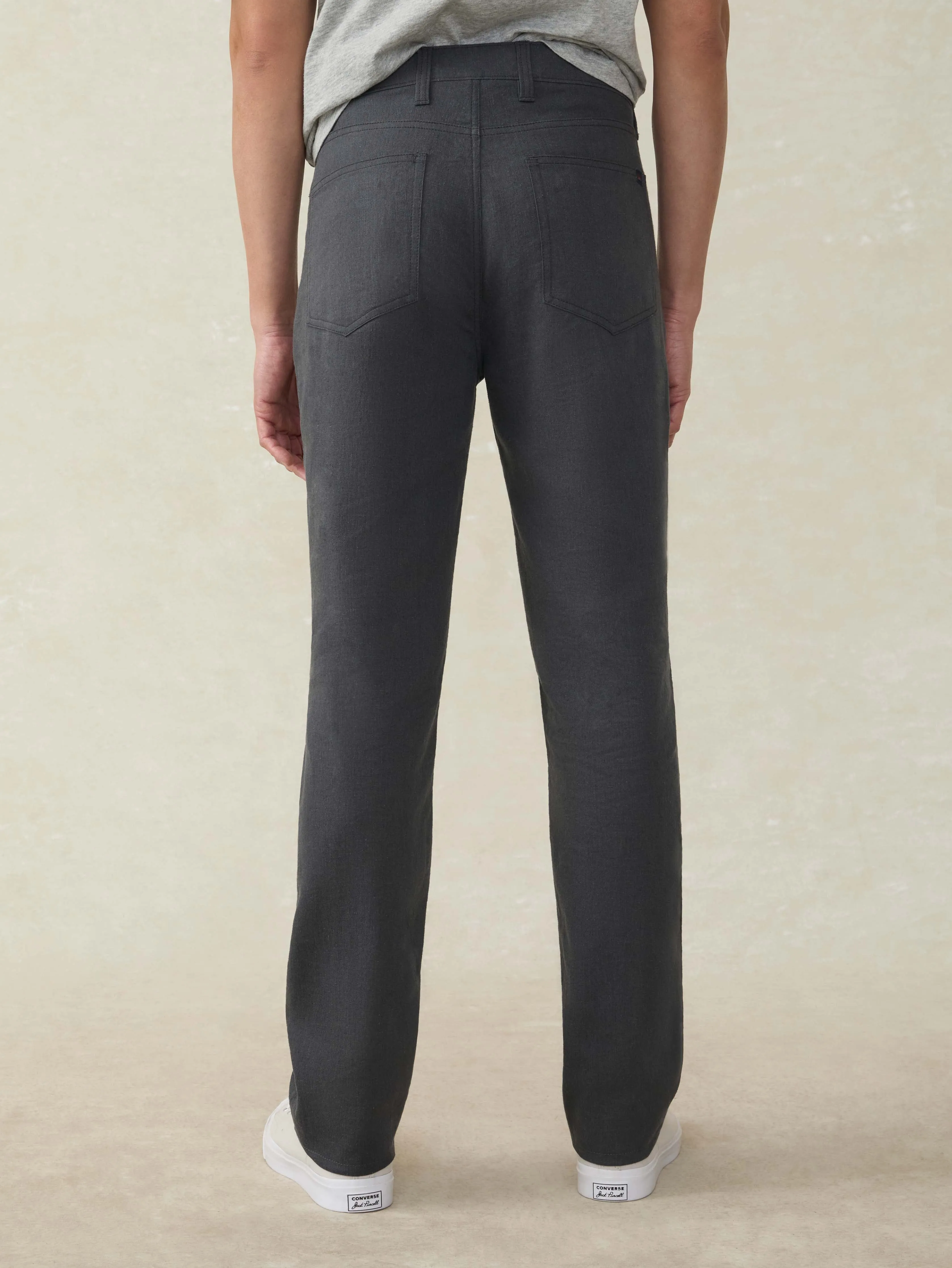 Movement™ Linen 5-Pocket Pant - Washed Black sold by Faherty product image thumbnail 3