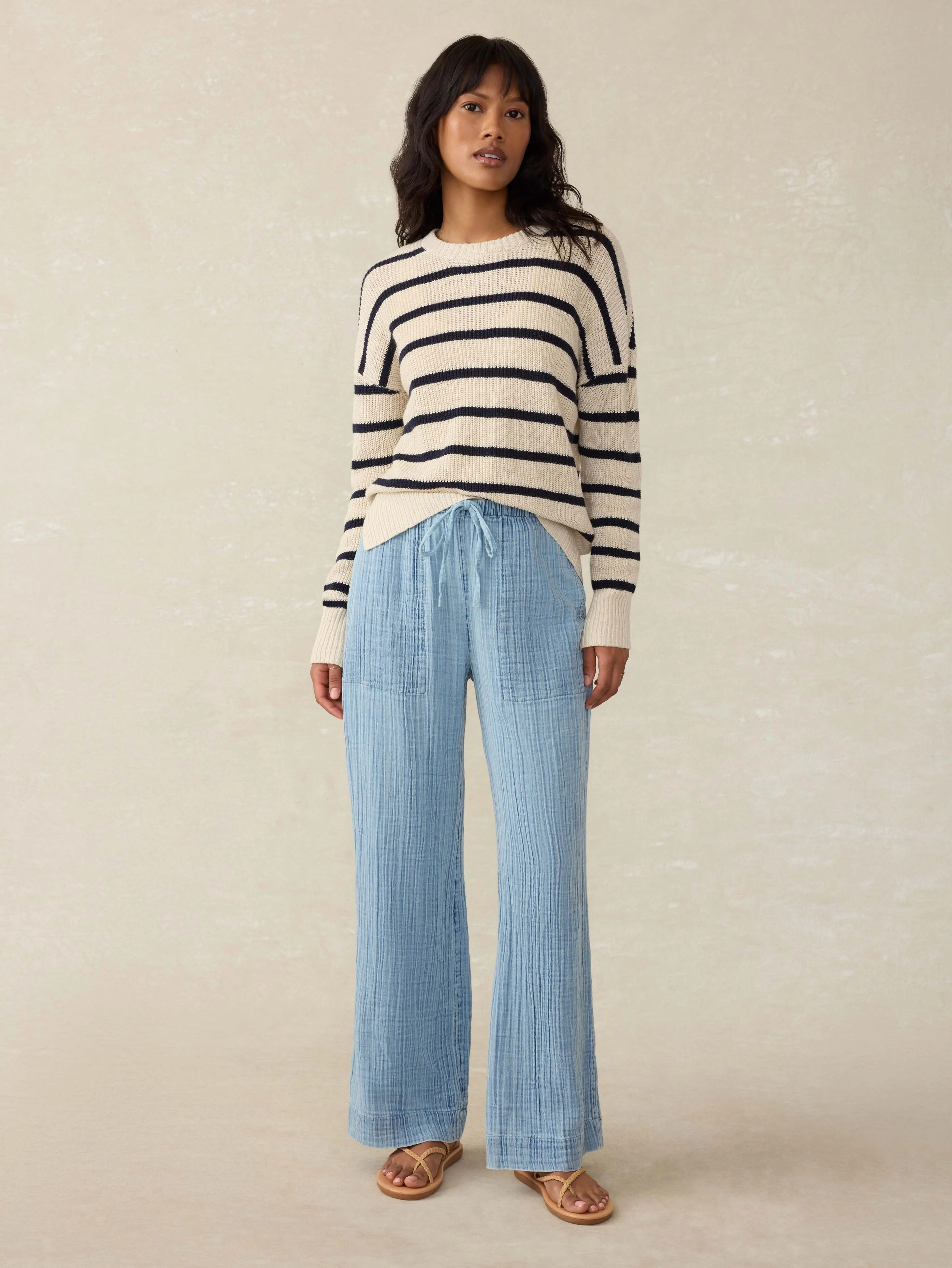 Laidback Gauze Pant - Light Indigo Wash sold by Faherty product image thumbnail 5