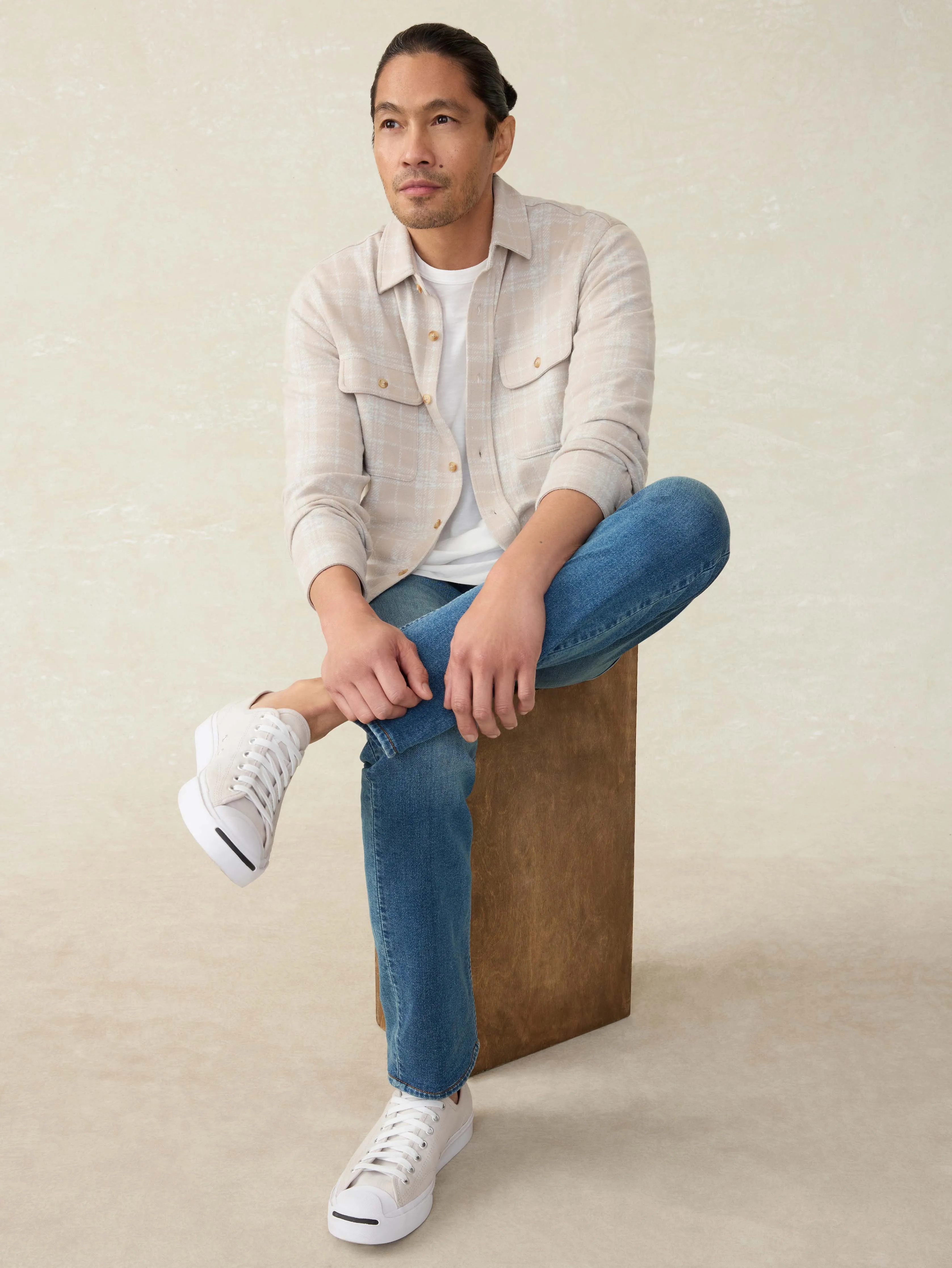 Legend™ Sweater Shirt - Desert Plains Plaid sold by Faherty product image thumbnail 4