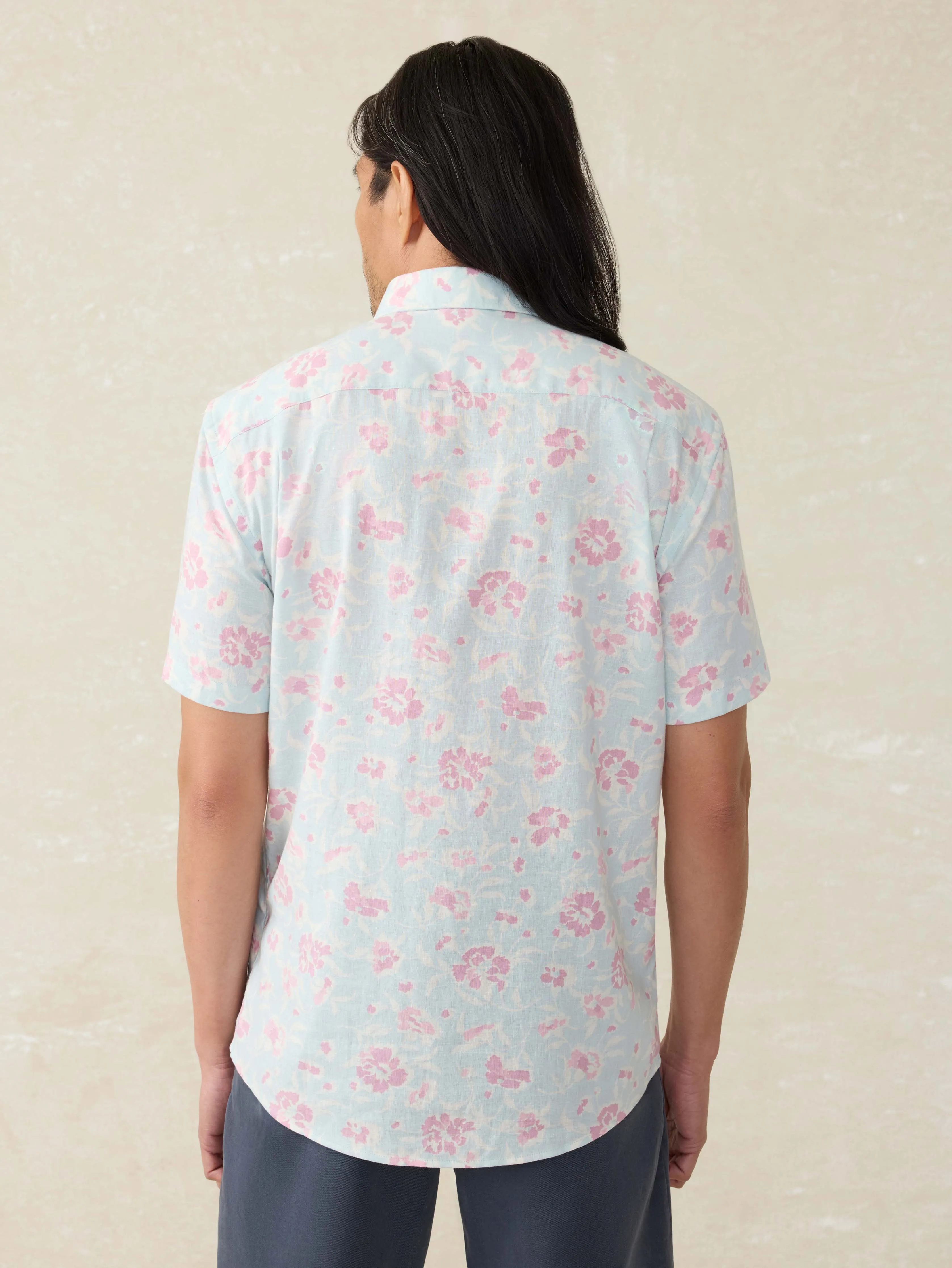 Short- Sleeve Breeze Shirt - Clear Waters Blossom sold by Faherty product image thumbnail 3