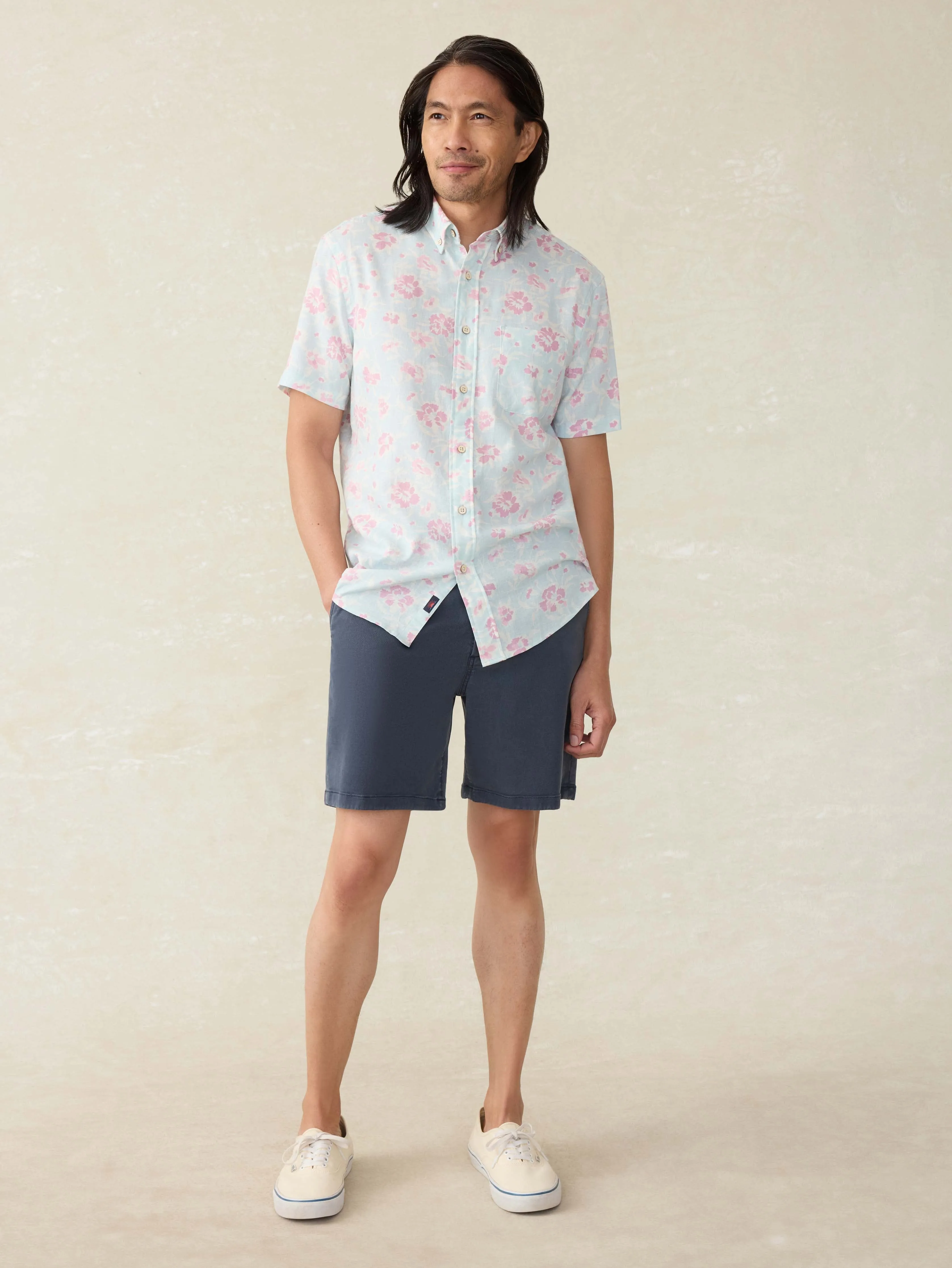 Short- Sleeve Breeze Shirt - Clear Waters Blossom sold by Faherty product image thumbnail 5