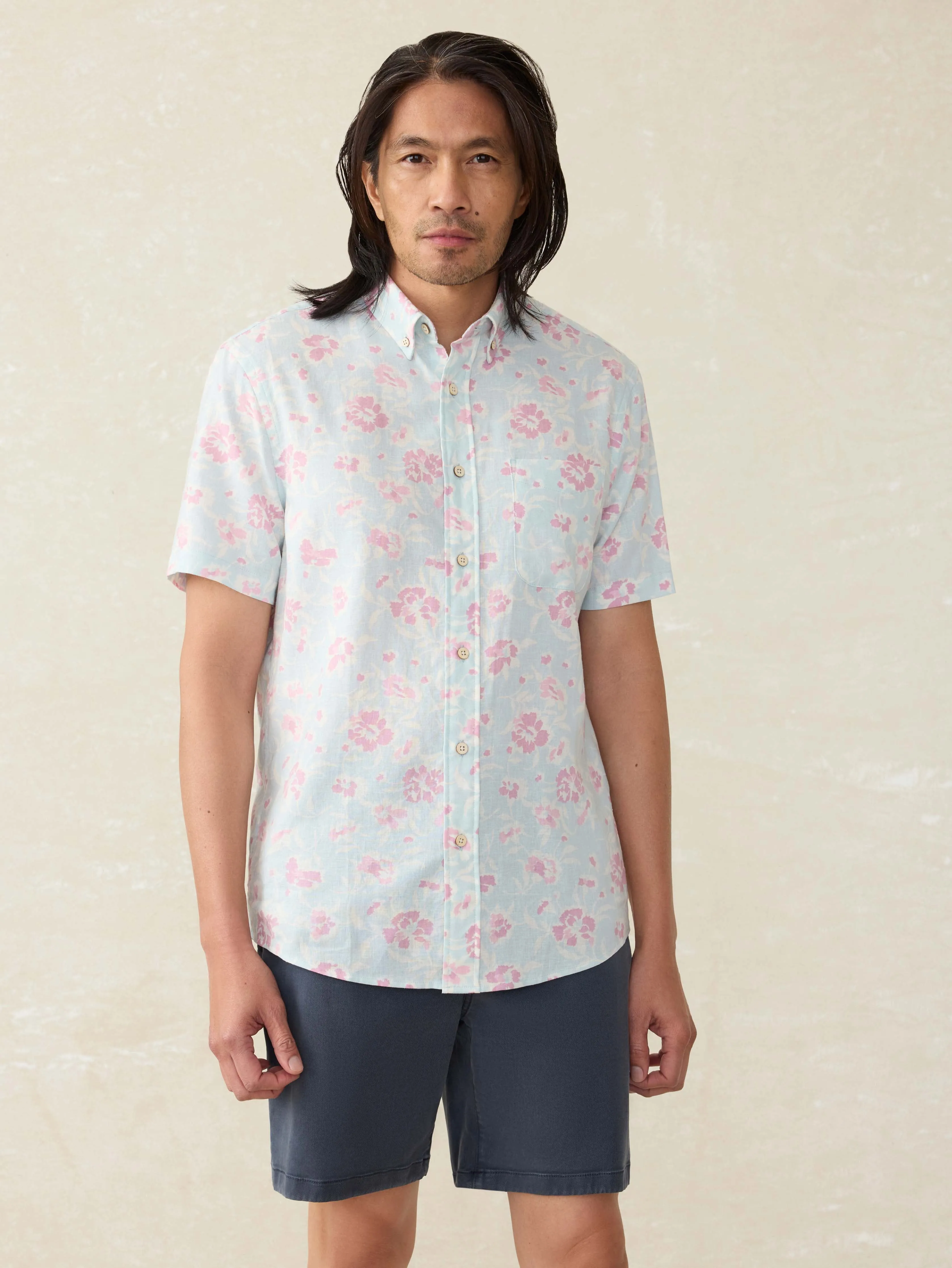 Short- Sleeve Breeze Shirt - Clear Waters Blossom sold by Faherty product image thumbnail 4
