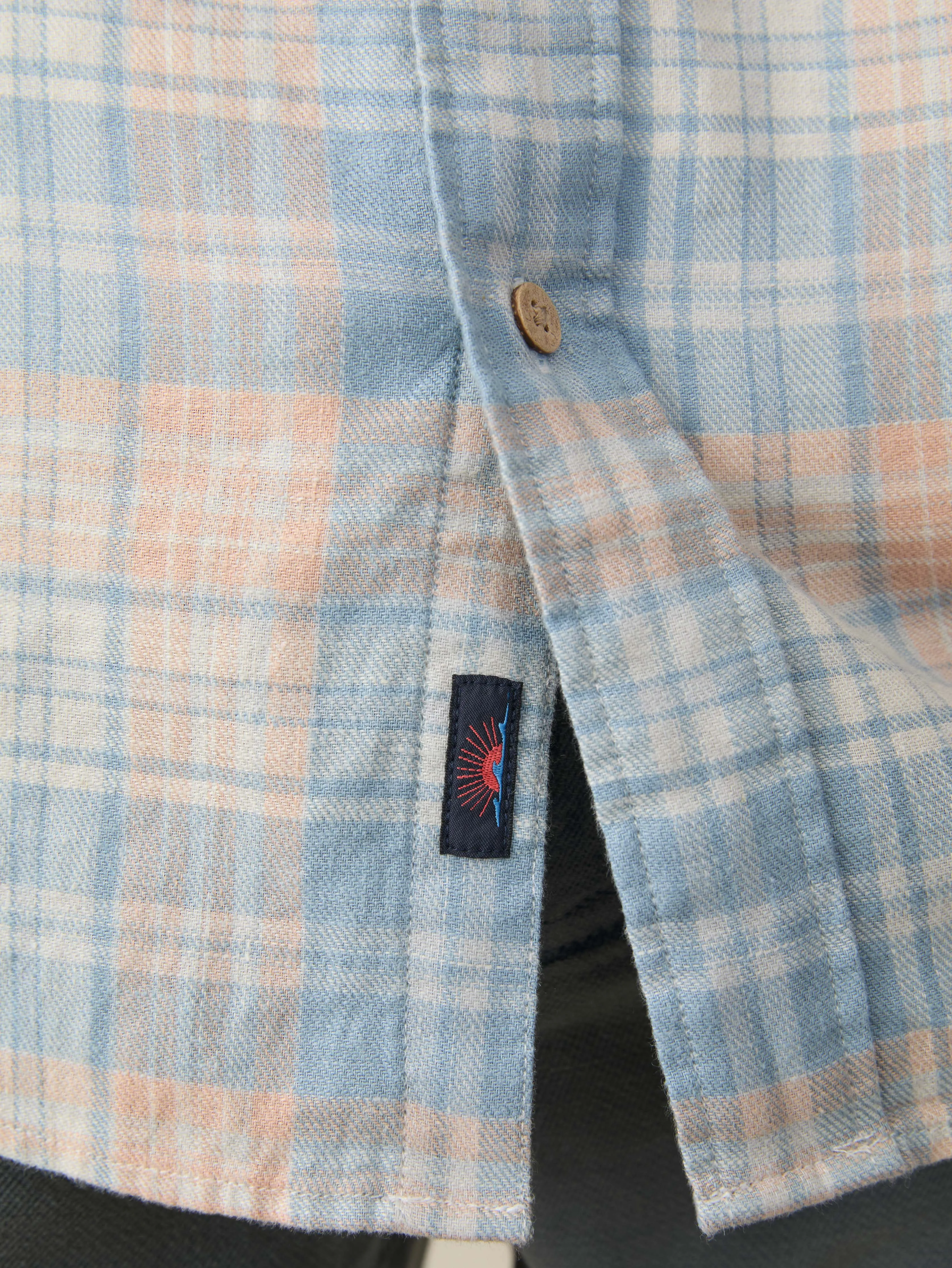 Long-Sleeve Breeze Shirt - Coral River Plaid sold by Faherty product image thumbnail 2