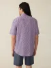 Short-Sleeve Movement™ Monterey Shirt - Lavender Sky Canopy sold by Faherty
