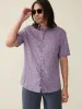 Short-Sleeve Movement™ Monterey Shirt - Lavender Sky Canopy sold by Faherty
