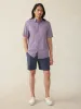 Short-Sleeve Movement™ Monterey Shirt - Lavender Sky Canopy sold by Faherty