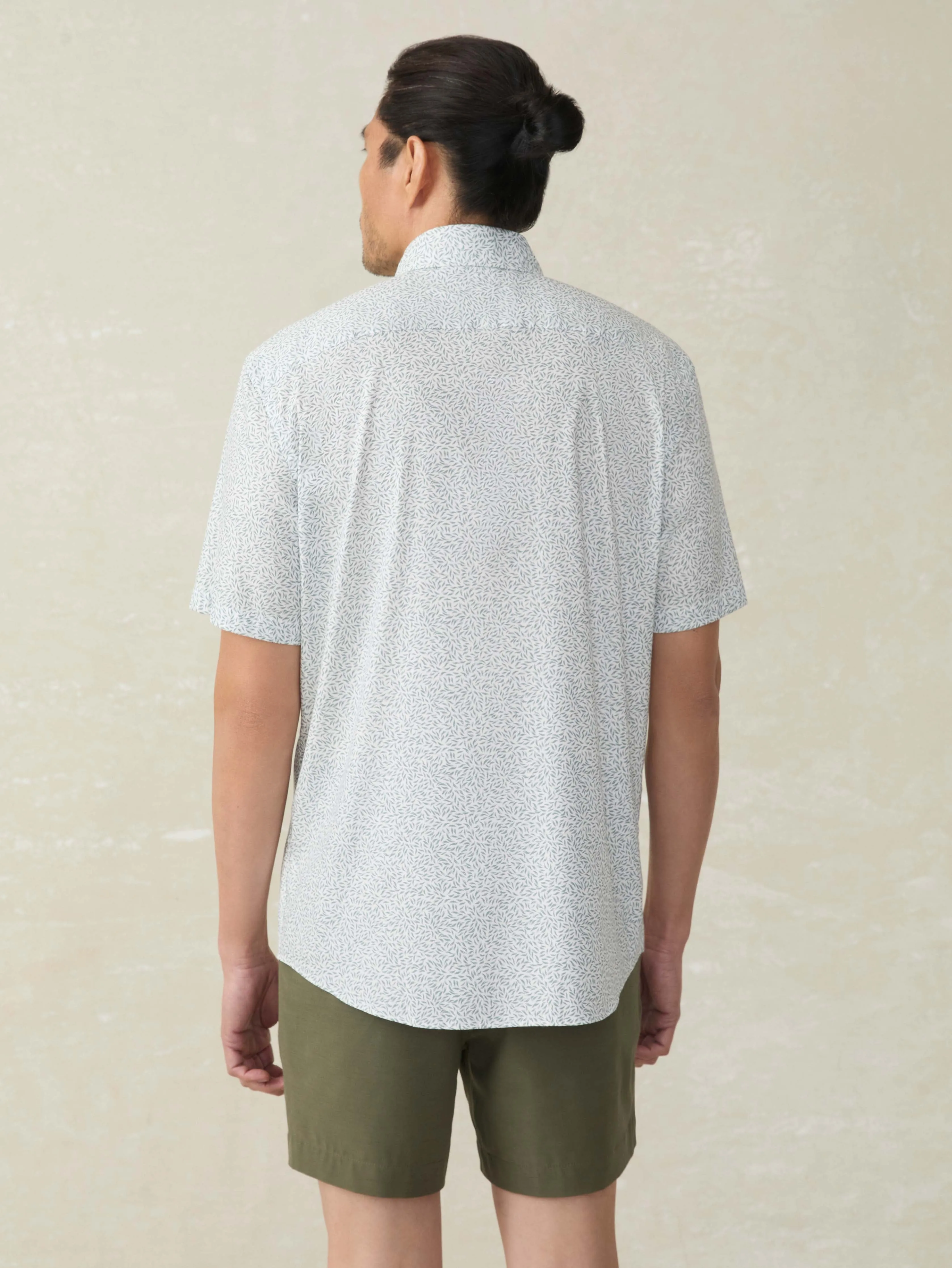 Short-Sleeve Movement Monterey Shirt - Sage Grove Foliage sold by Faherty product image thumbnail 3