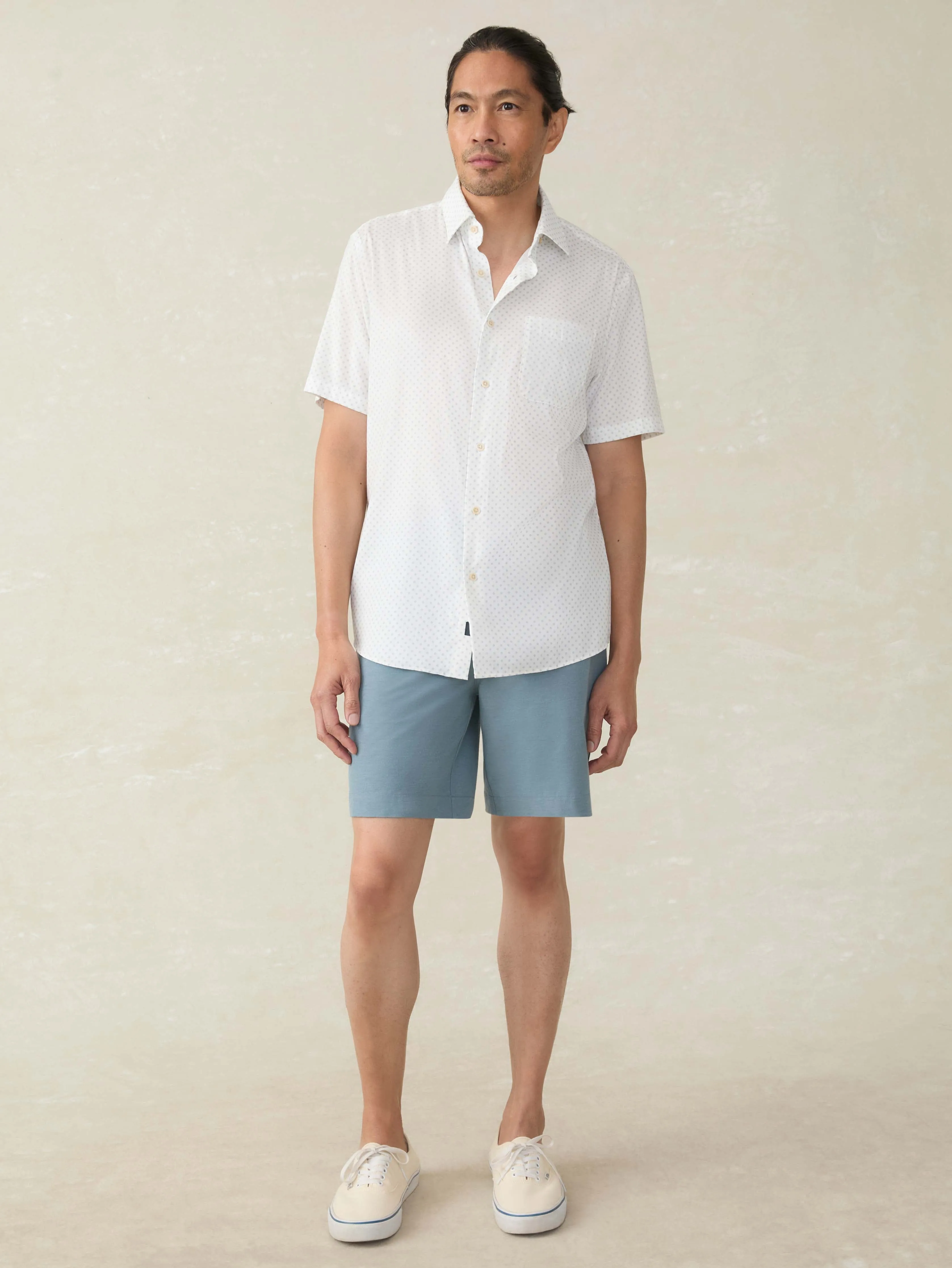 Short-Sleeve Movement™ Monterey Shirt - Mist Sunburst sold by Faherty product image thumbnail 4