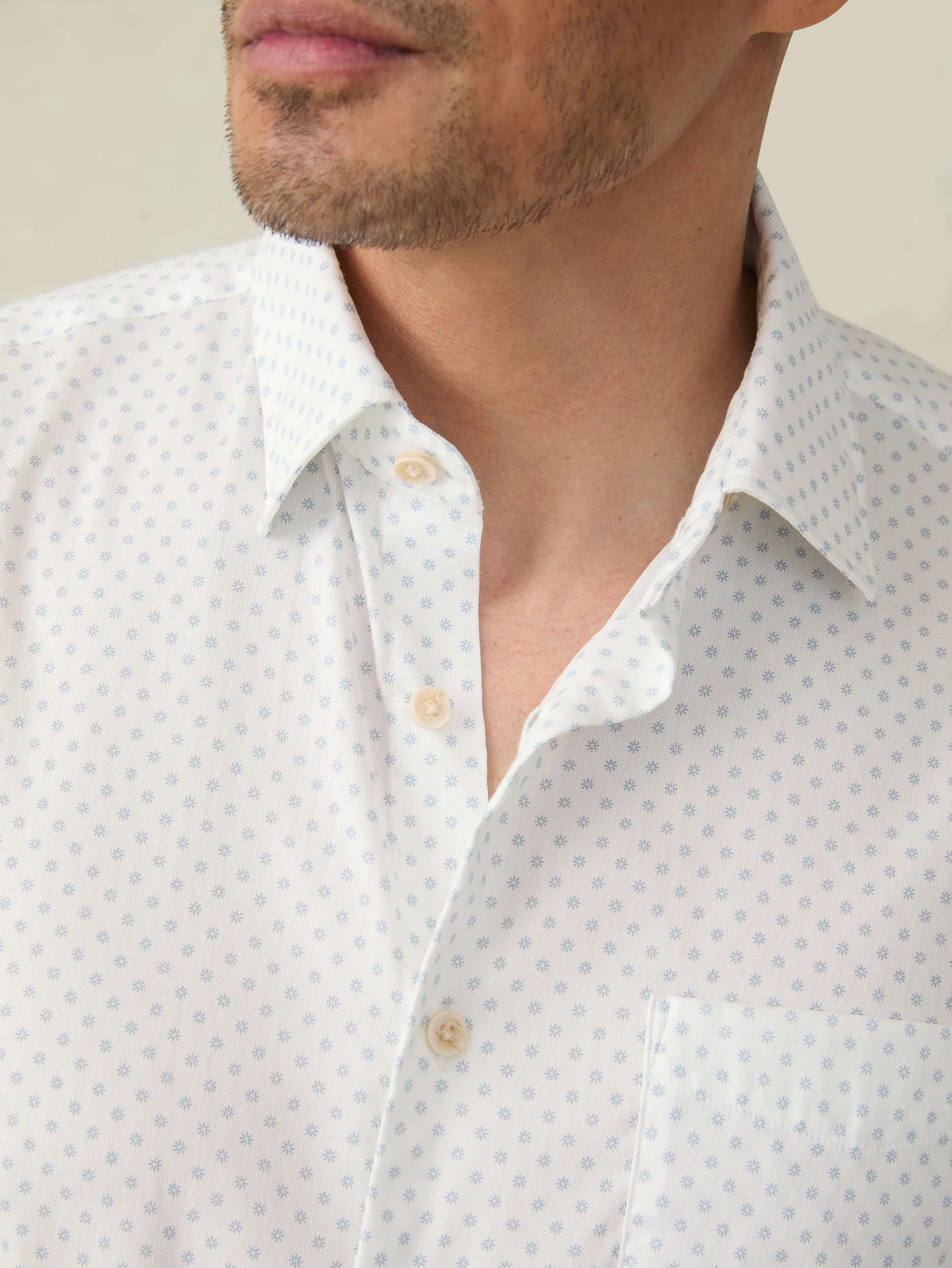 Short-Sleeve Movement™ Monterey Shirt - Mist Sunburst sold by Faherty product image thumbnail 2