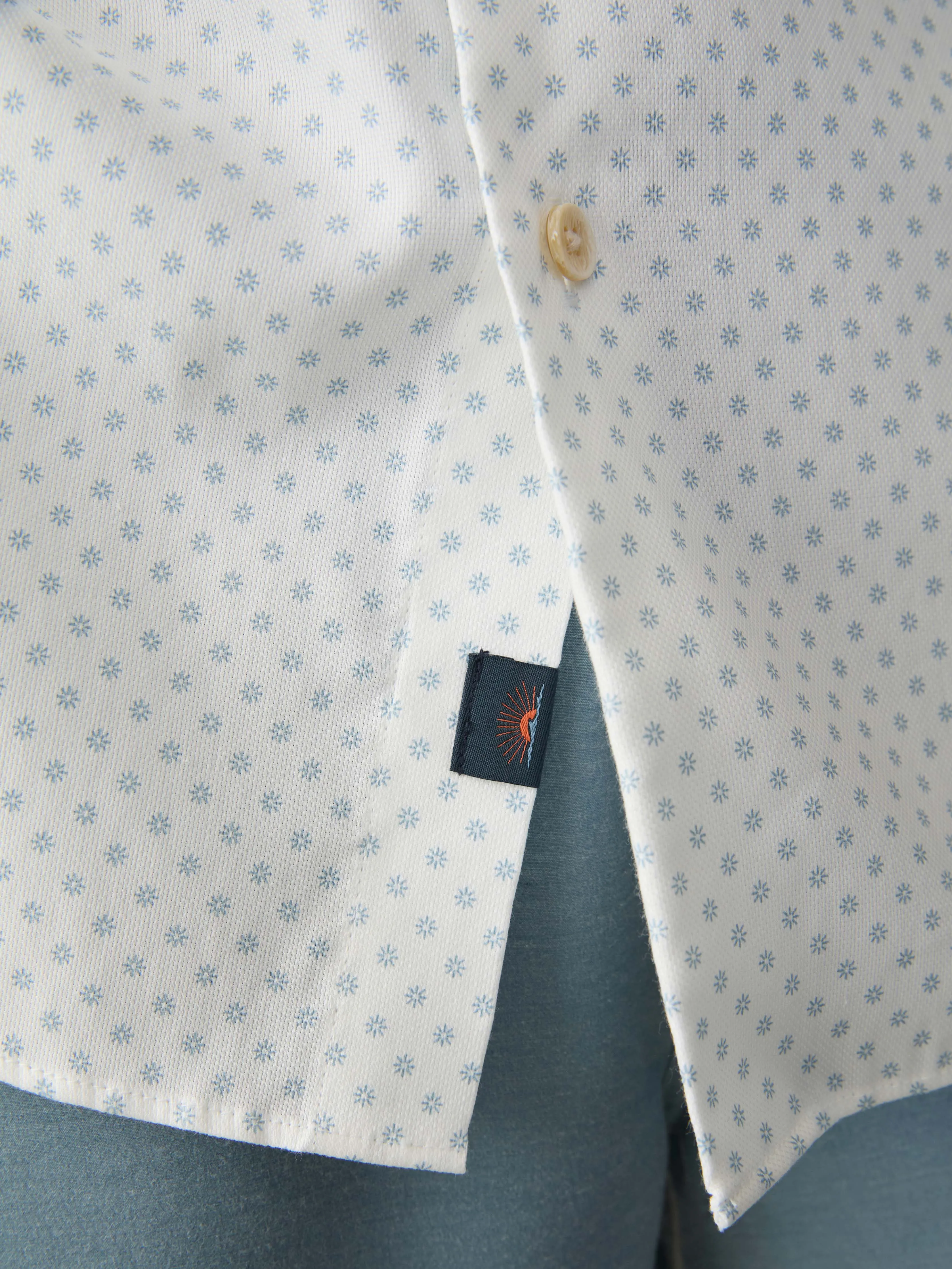 Short-Sleeve Movement™ Monterey Shirt - Mist Sunburst sold by Faherty product image thumbnail 5