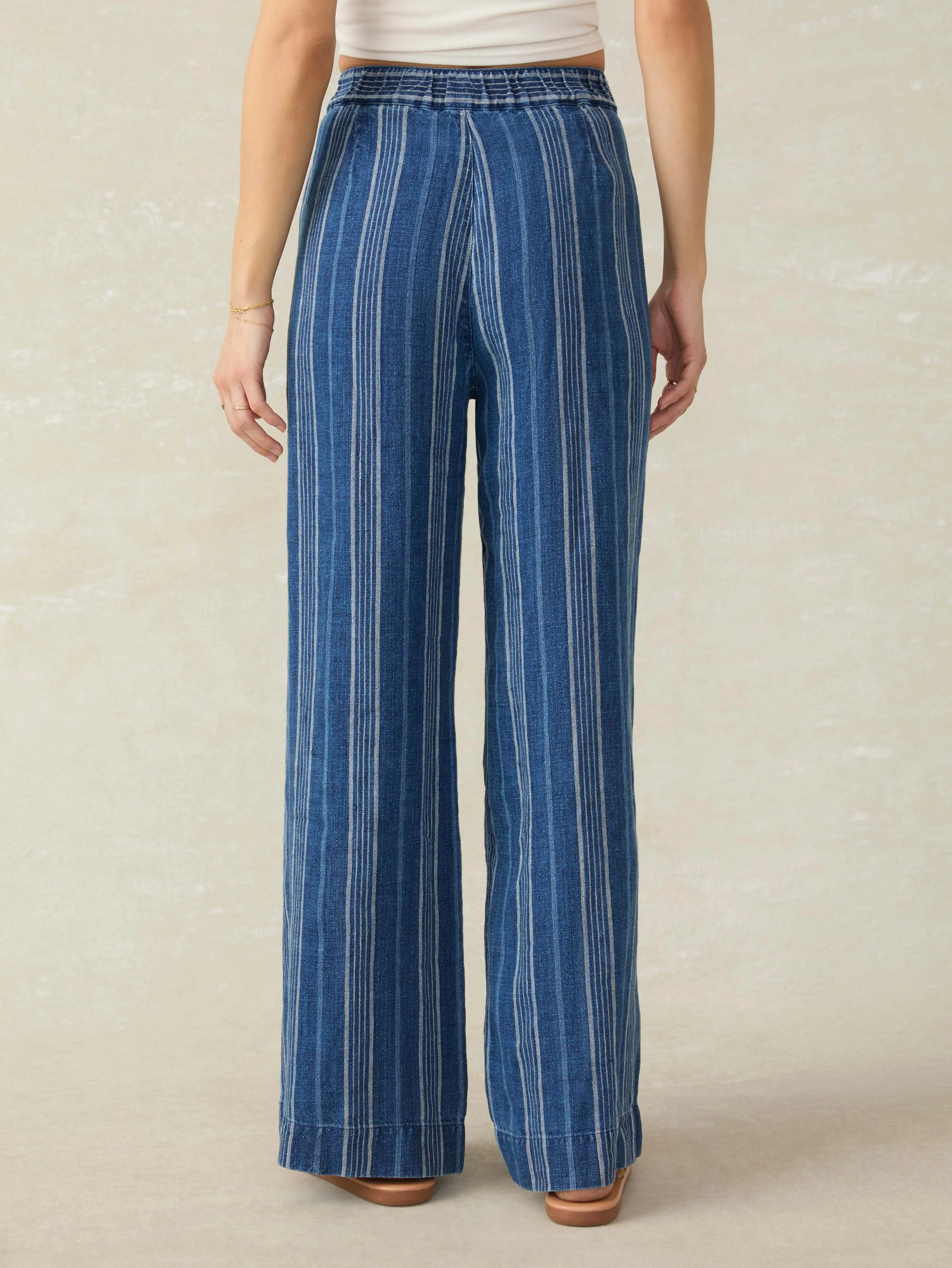 Sun Strider Linen Pant - Dockside Stripe sold by Faherty product image thumbnail 3