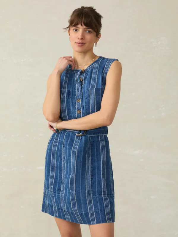 Avalon Dress - Dockside Stripe sold by Faherty