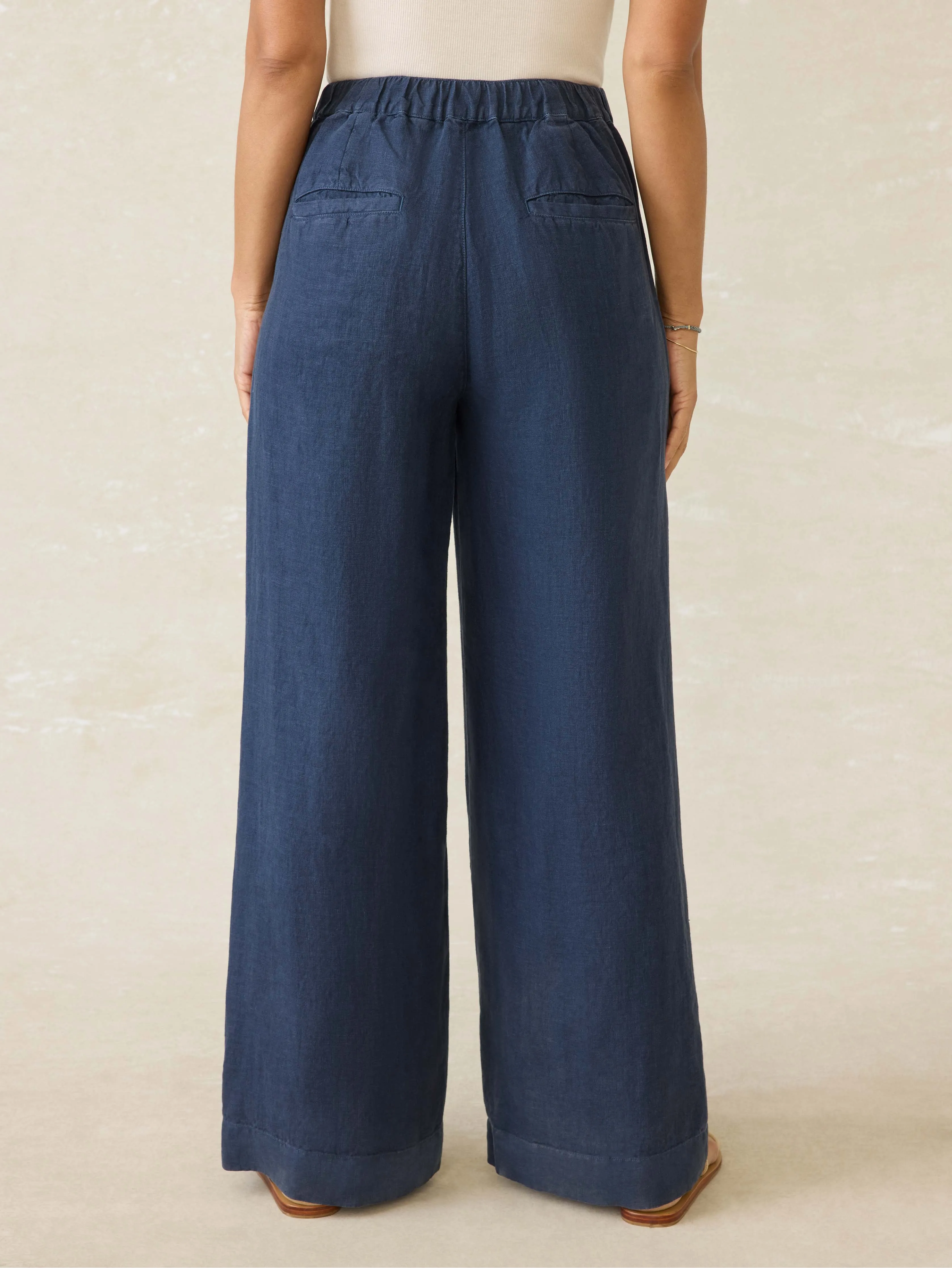 Sun Strider Linen Pant - Deep Sea Navy sold by Faherty product image thumbnail 5
