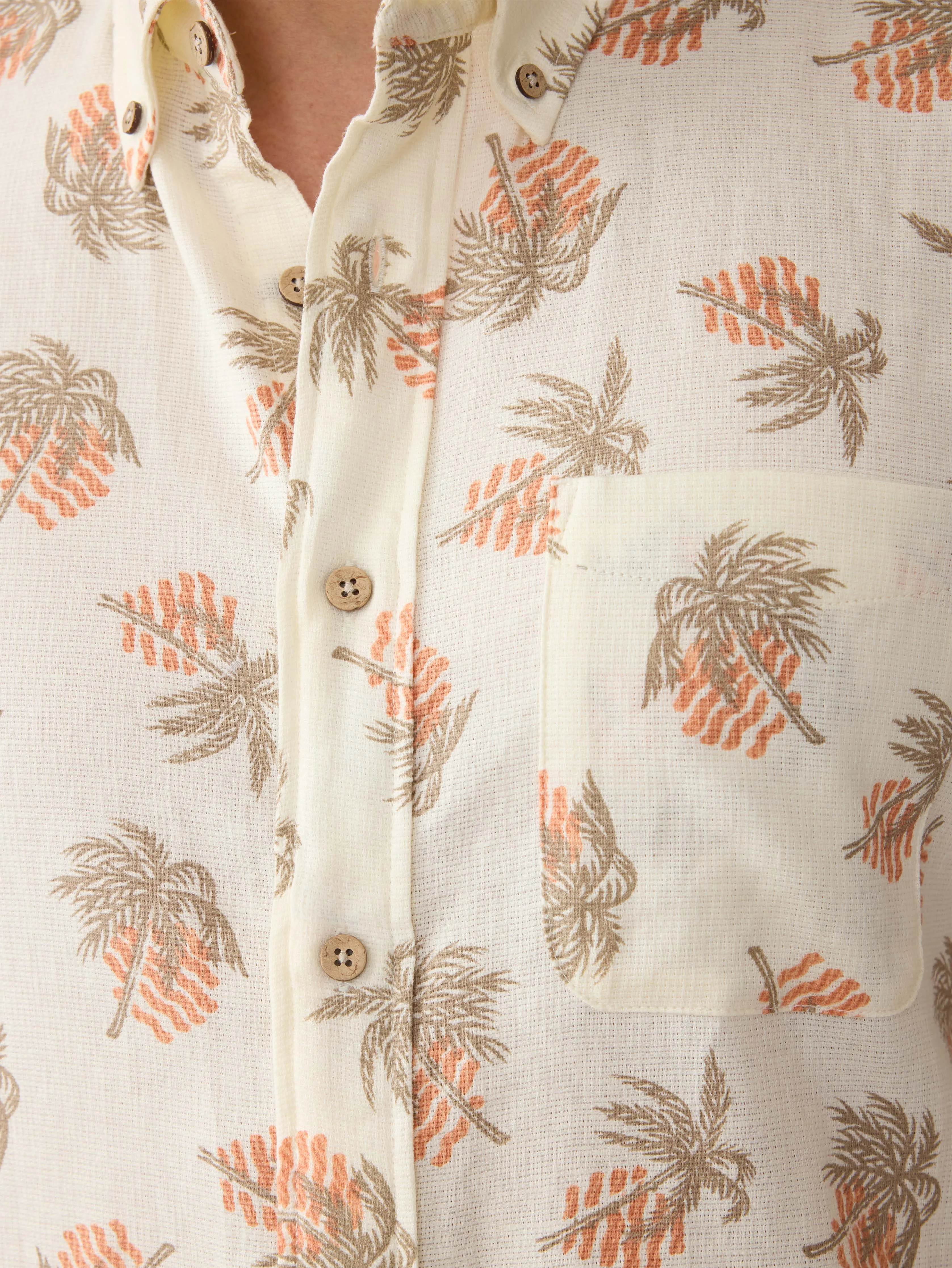 Short-Sleeve Breeze Shirt - Sunlit Palm & Waves sold by Faherty product image thumbnail 2