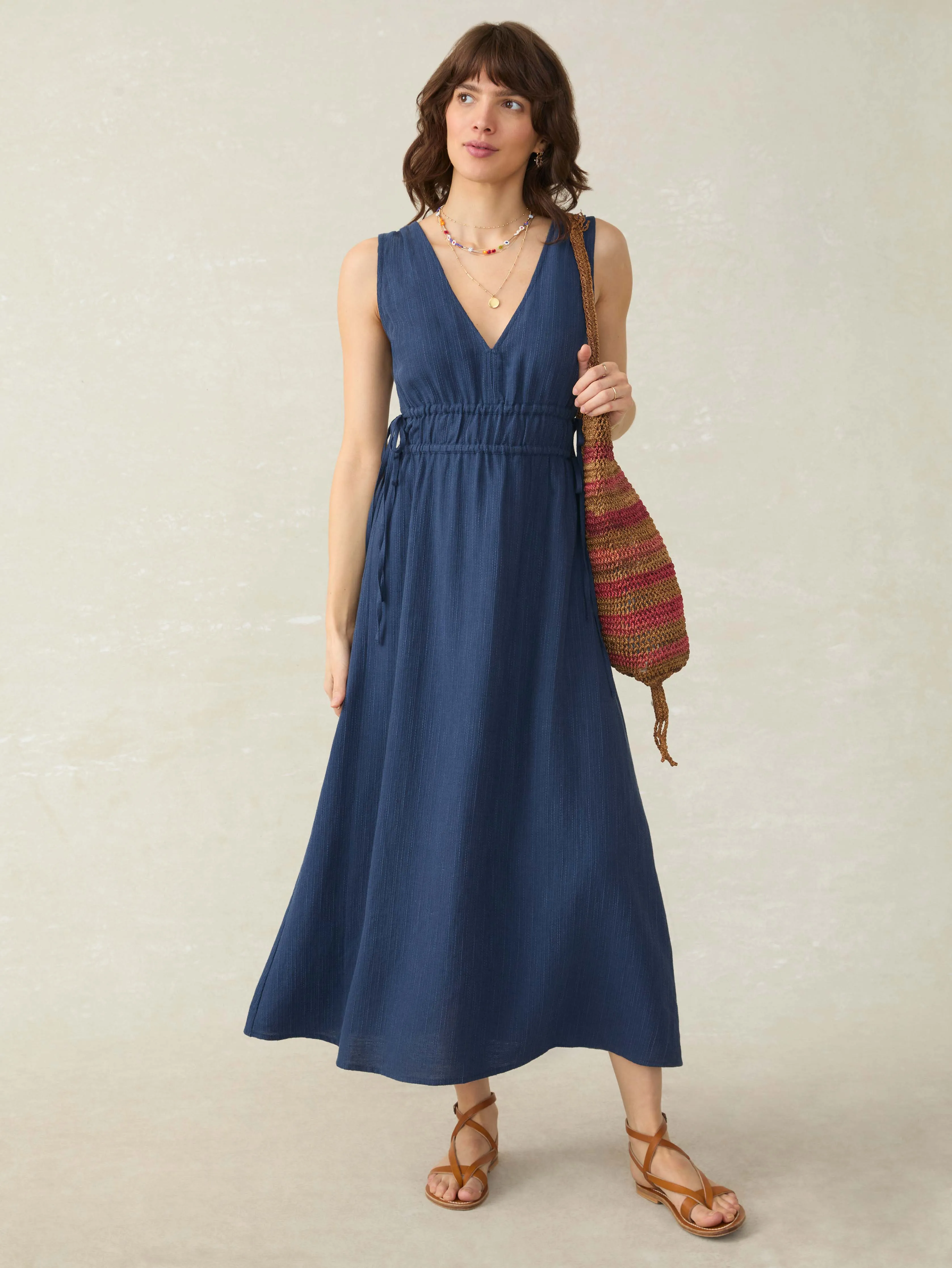 Sandbar Dress - Deep Sea Navy sold by Faherty
