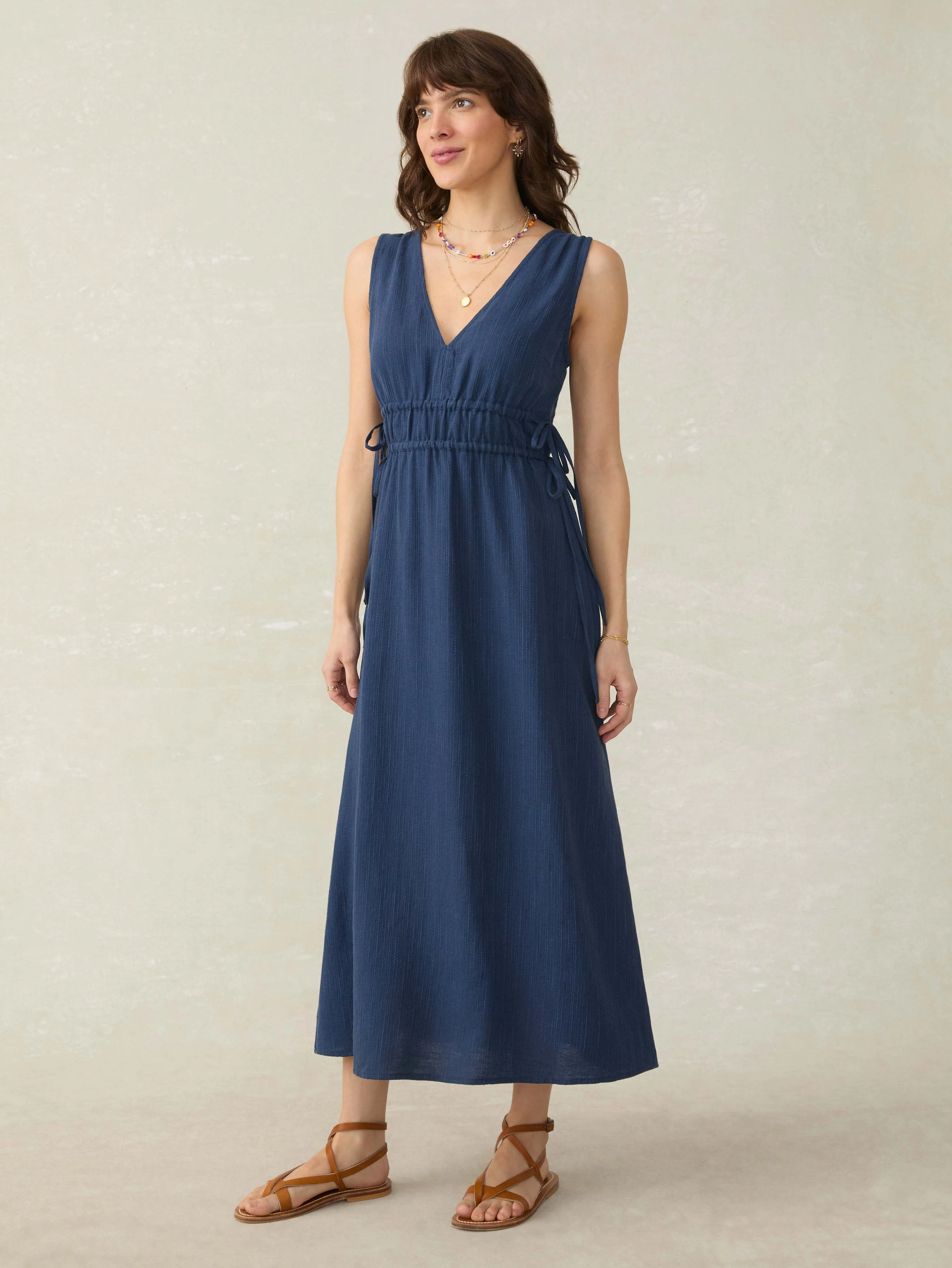 Sandbar Dress - Deep Sea Navy sold by Faherty product image thumbnail 5