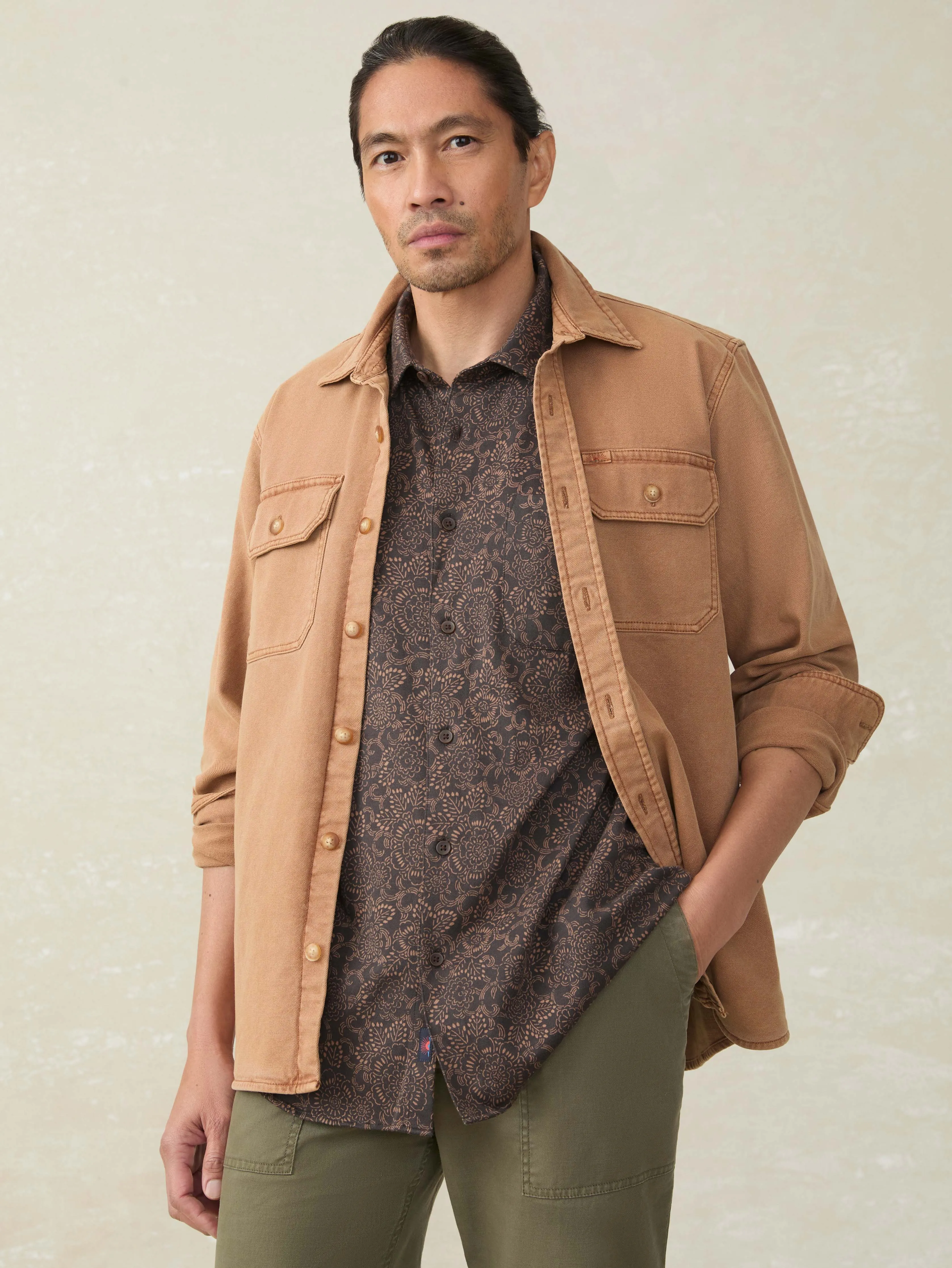 Short-Sleeve Hermosa Shirt - Citrus Blossom sold by Faherty product image thumbnail 3