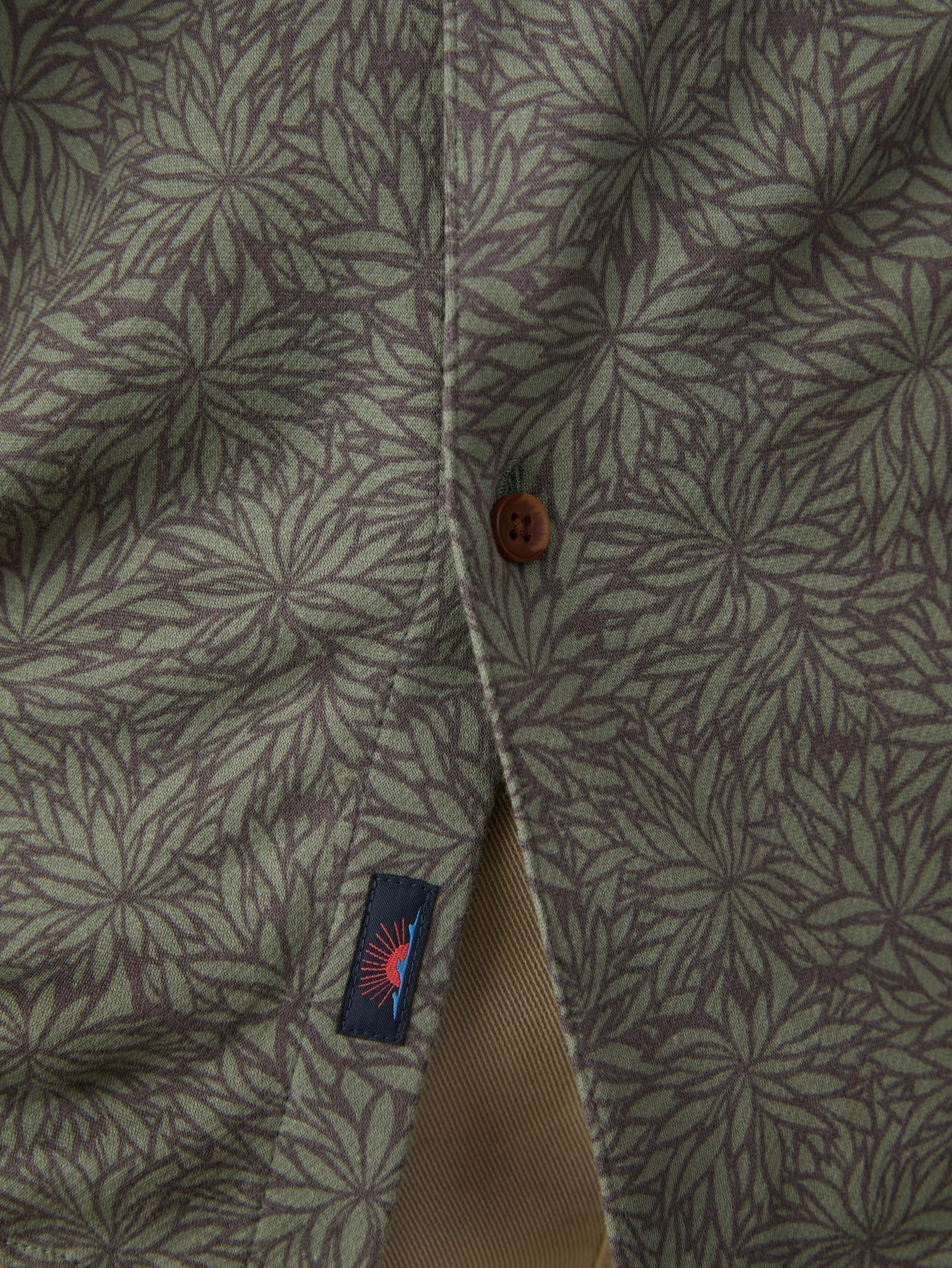 Short-Sleeve Hermosa Shirt - Olive Frond sold by Faherty product image thumbnail 2