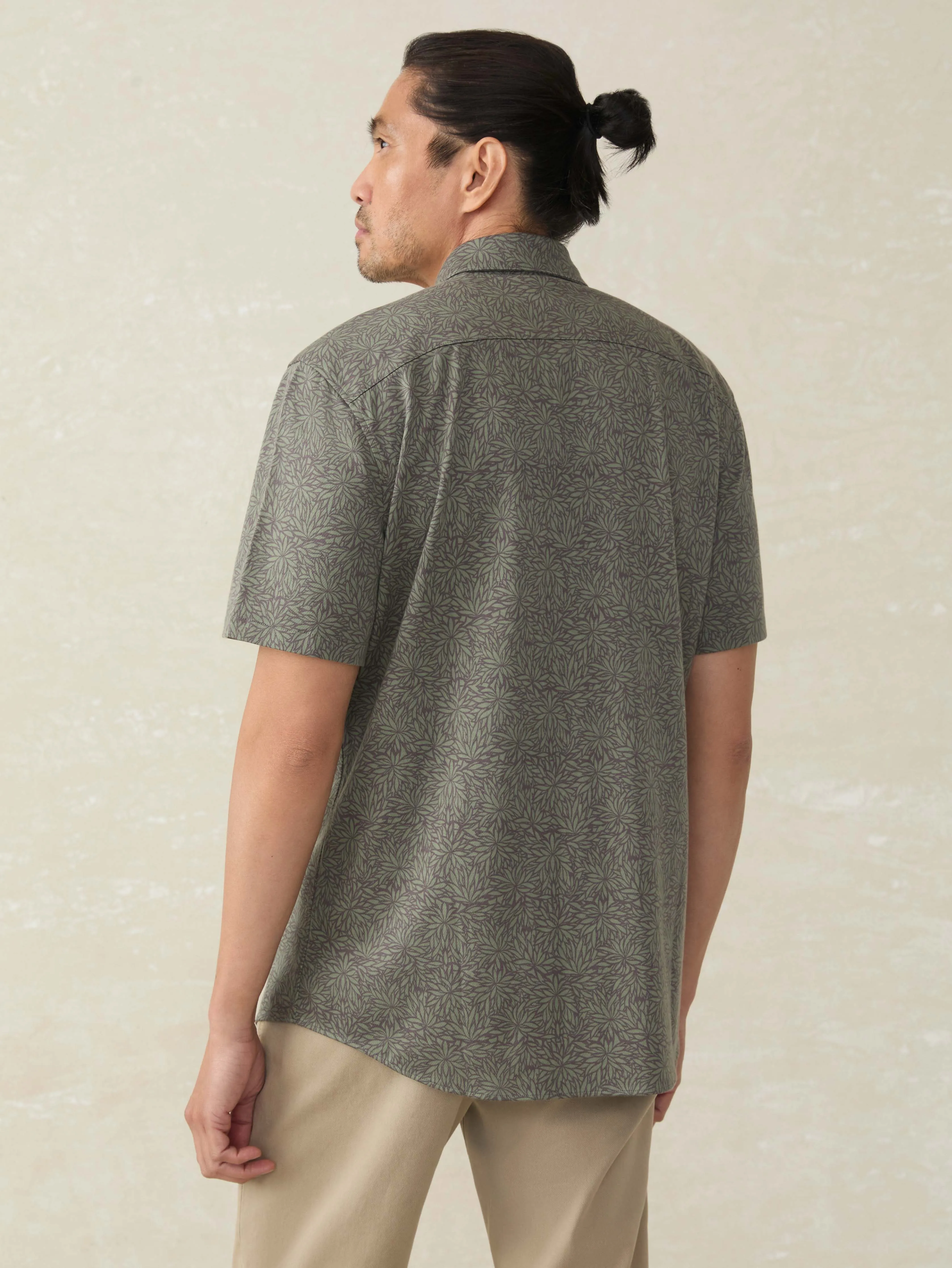 Short-Sleeve Hermosa Shirt - Olive Frond sold by Faherty product image thumbnail 3