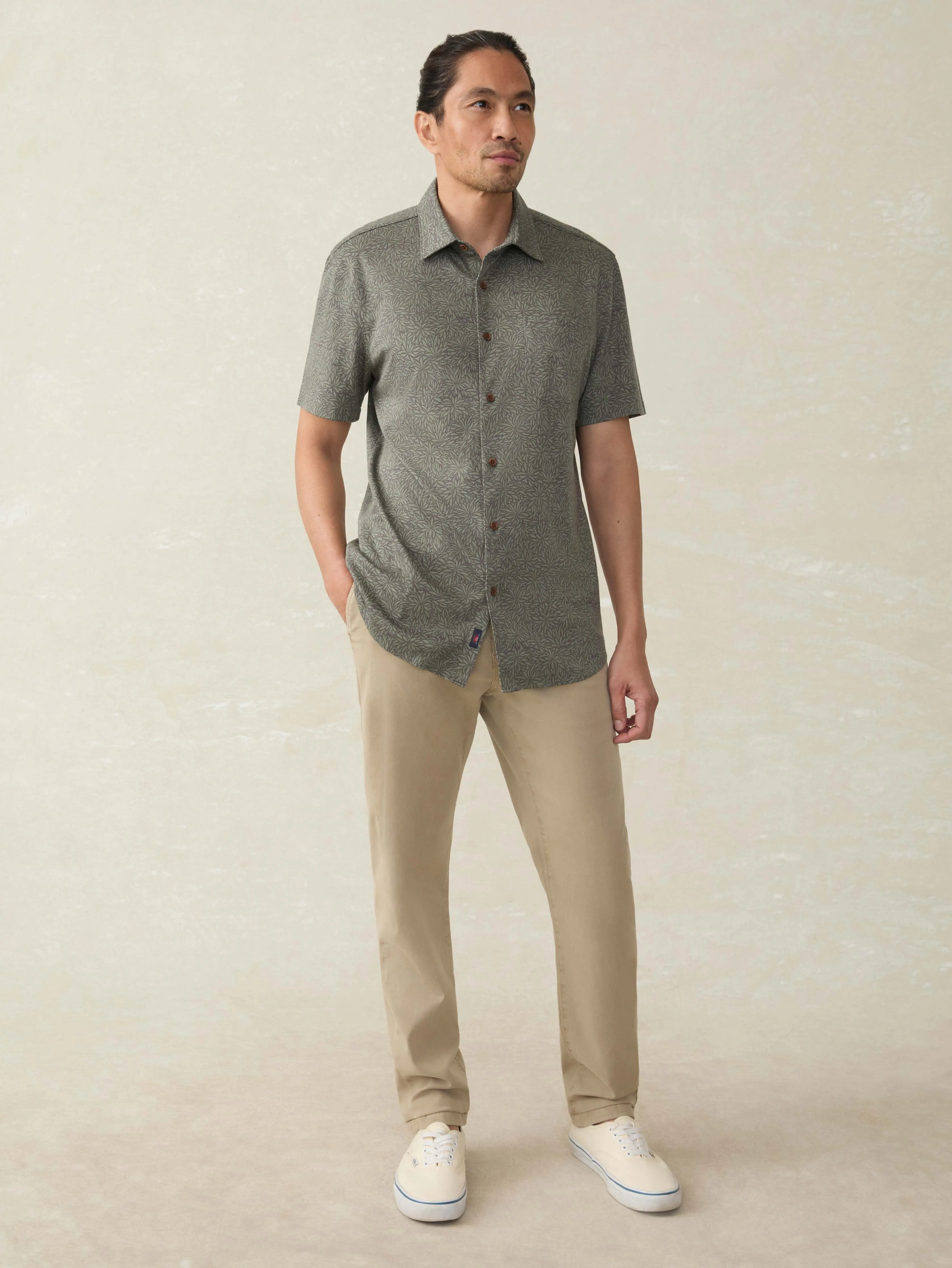Short-Sleeve Hermosa Shirt - Olive Frond sold by Faherty product image thumbnail 5