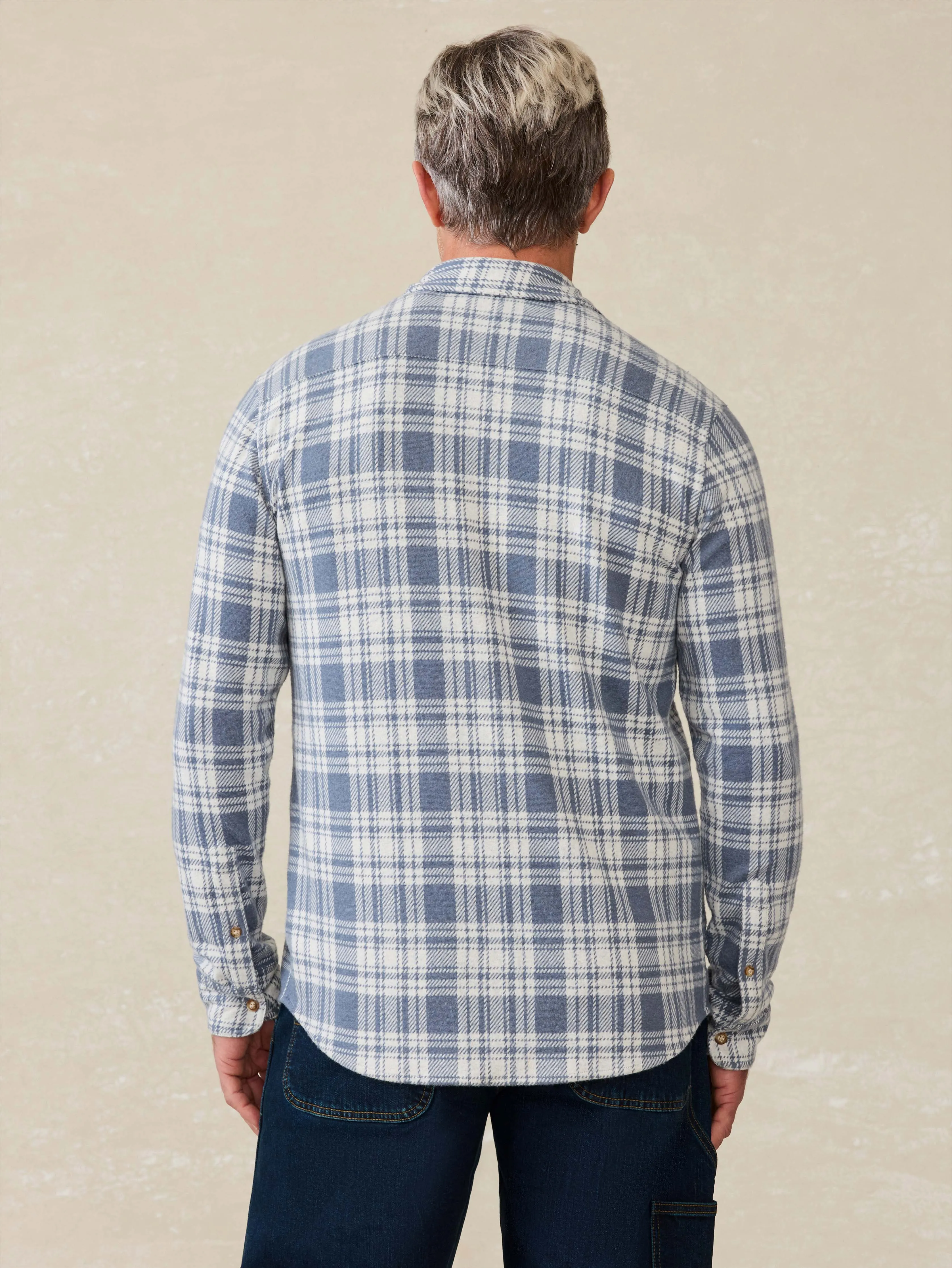 Legend™ Sweater Shirt - Aegean Sand Plaid sold by Faherty product image thumbnail 3