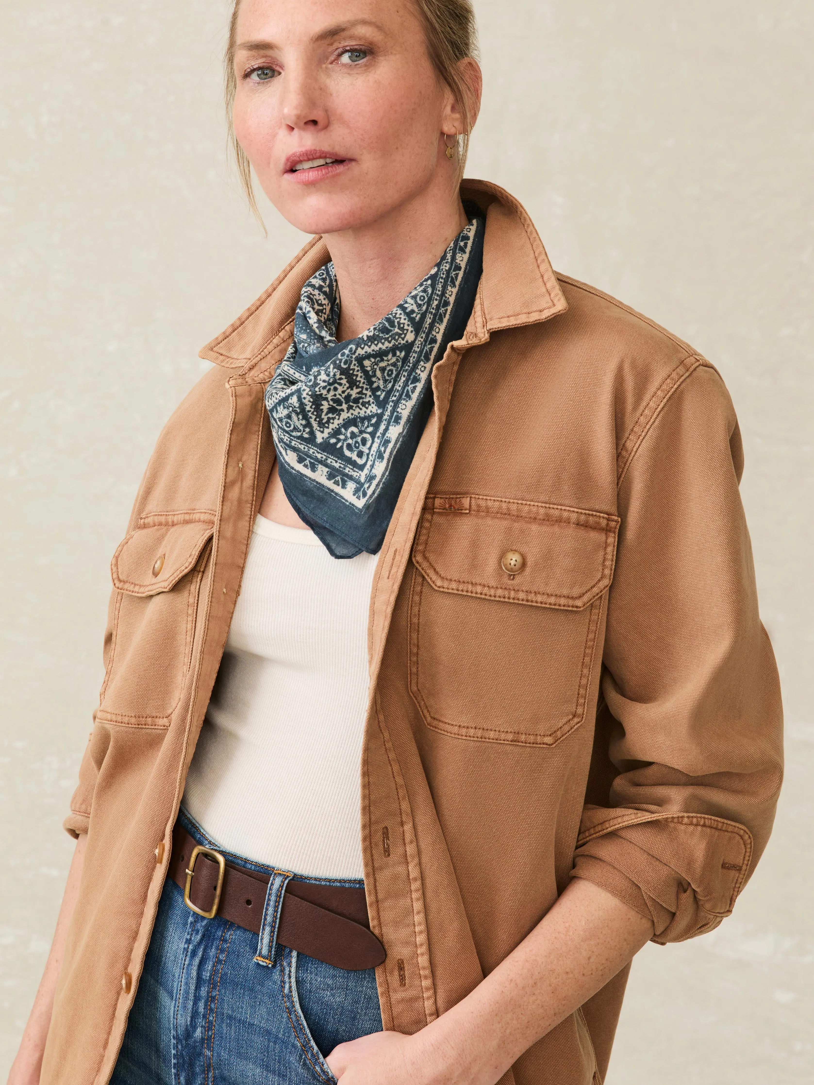 Spring Salutation Bandana - Navy sold by Faherty product image thumbnail 2